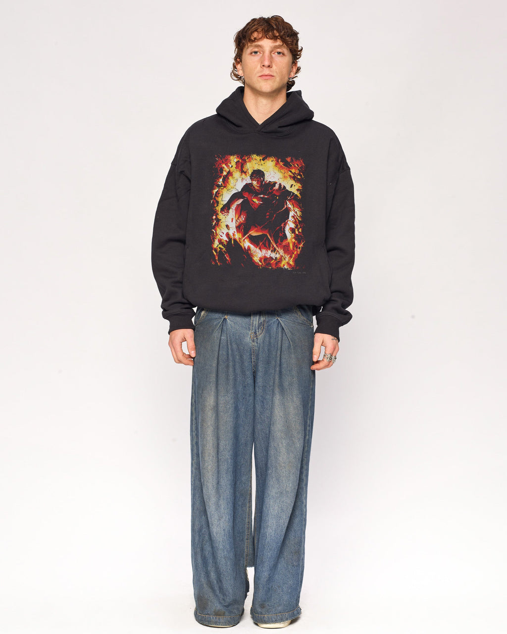 Superman Flaming Hoodie