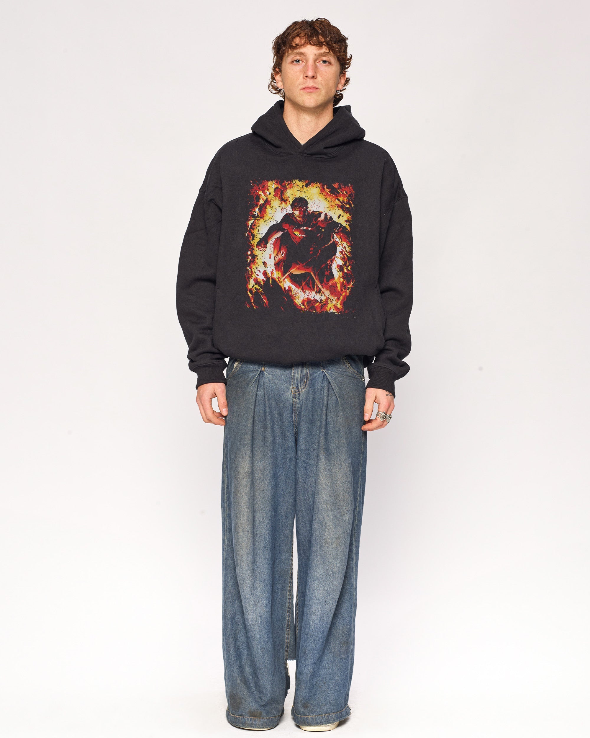 Superman Flaming Hoodie