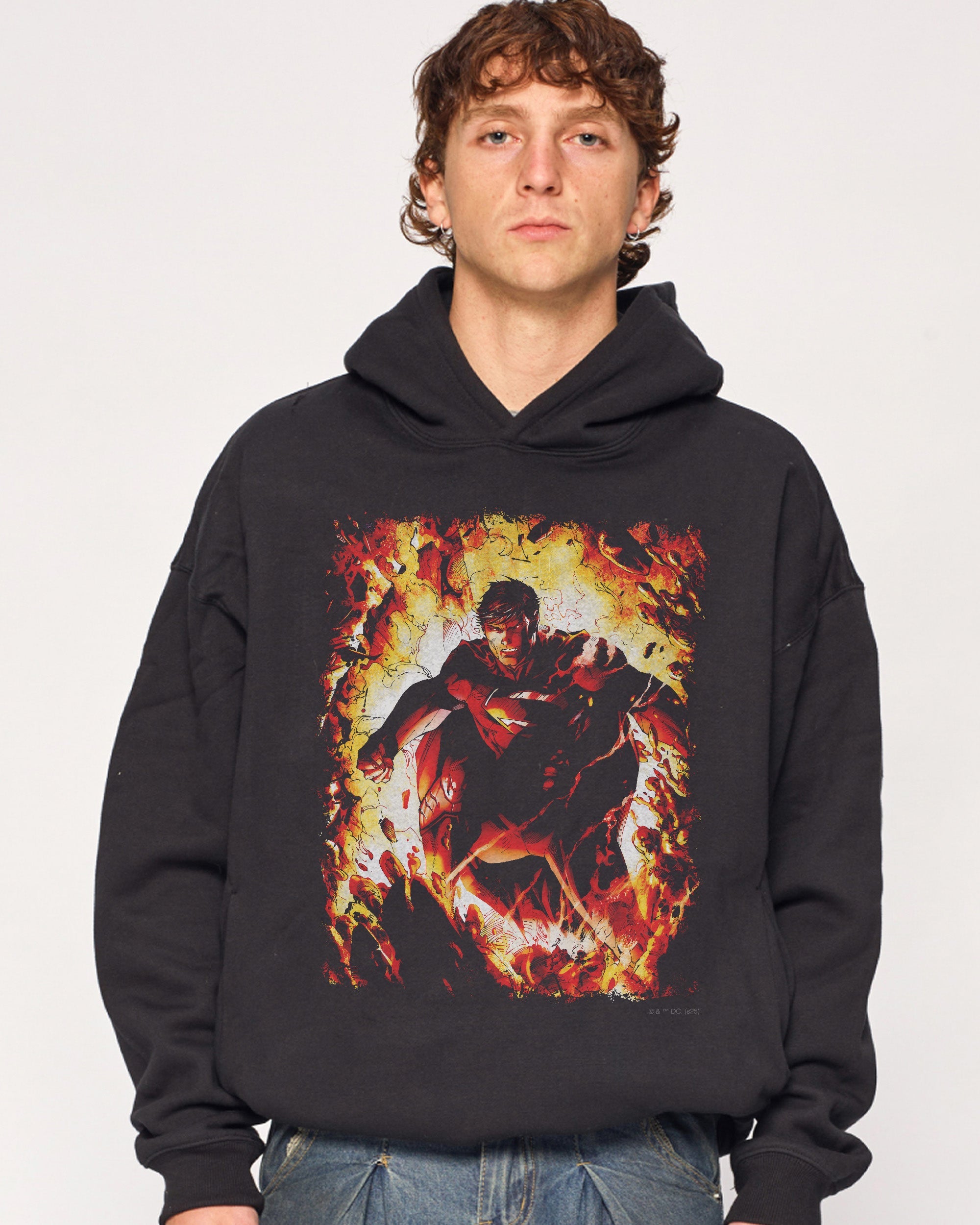 Superman Flaming Hoodie
