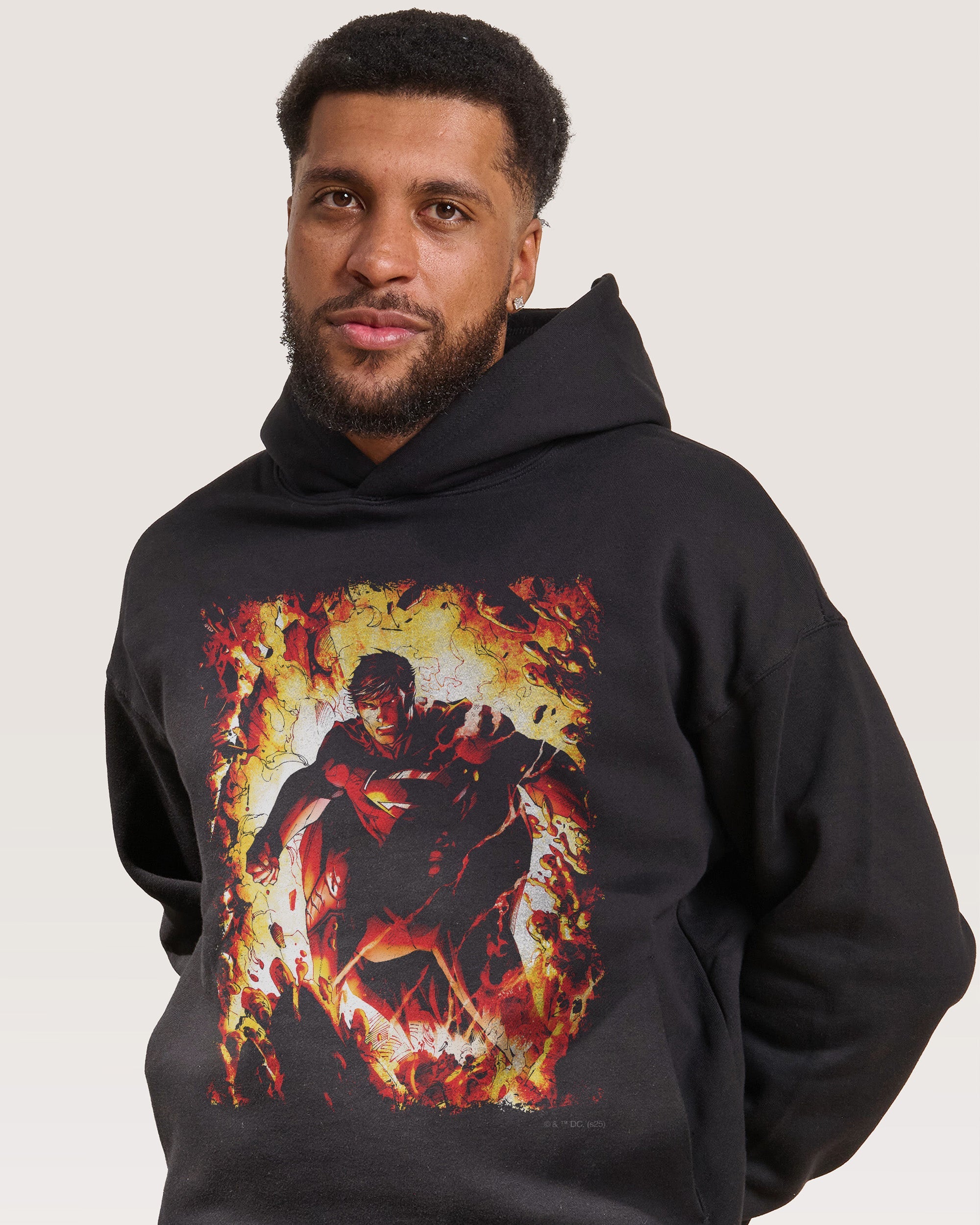 Superman Flaming Hoodie