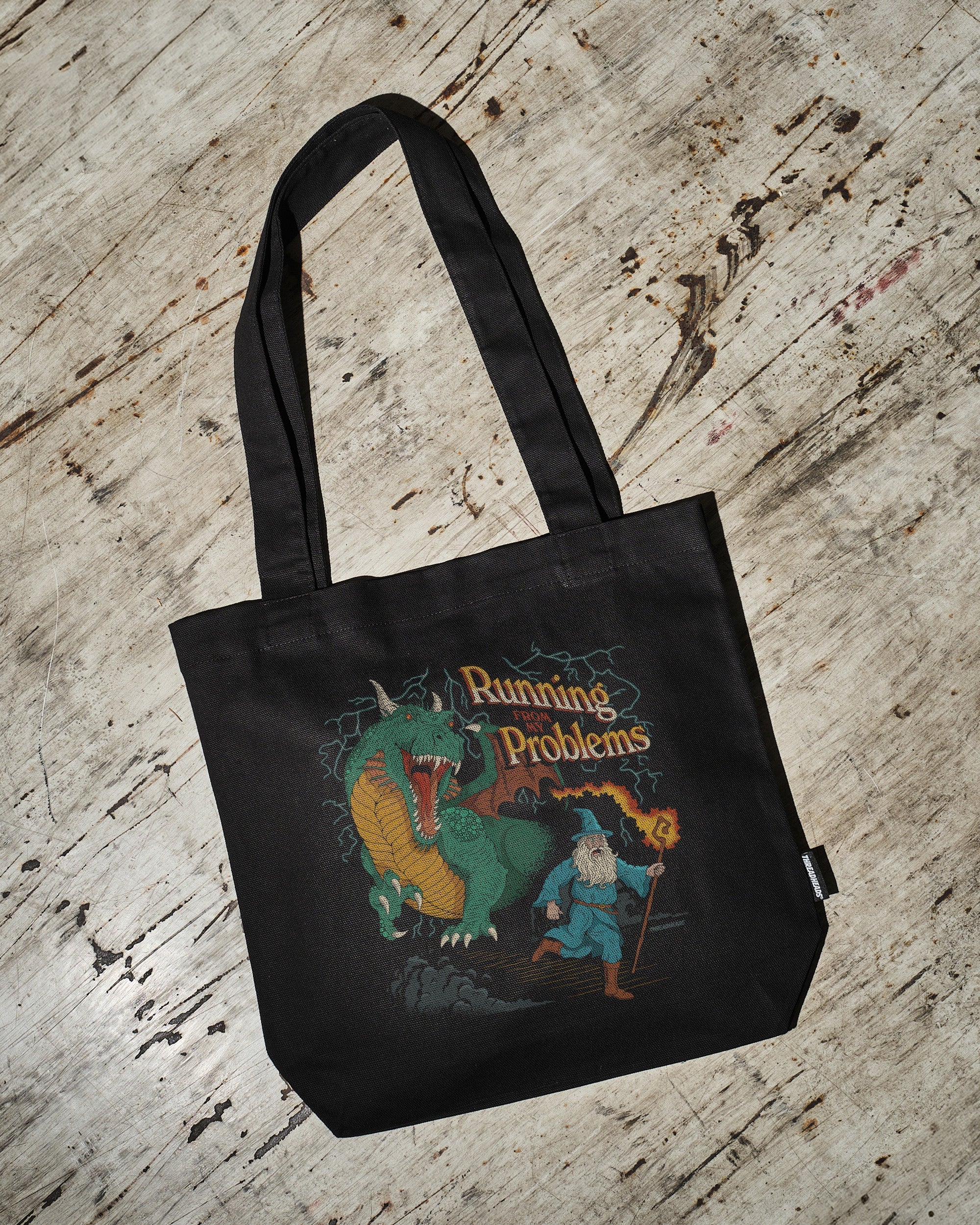 Running From My Problems Dragon Tote Bag