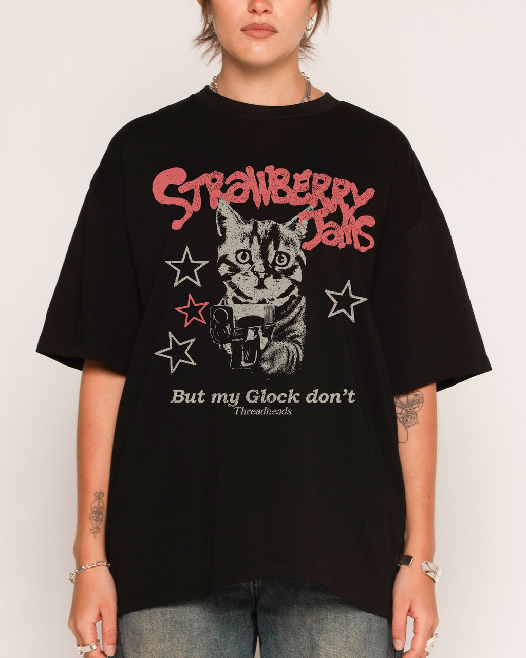 Strawberry Jams Oversized Tee