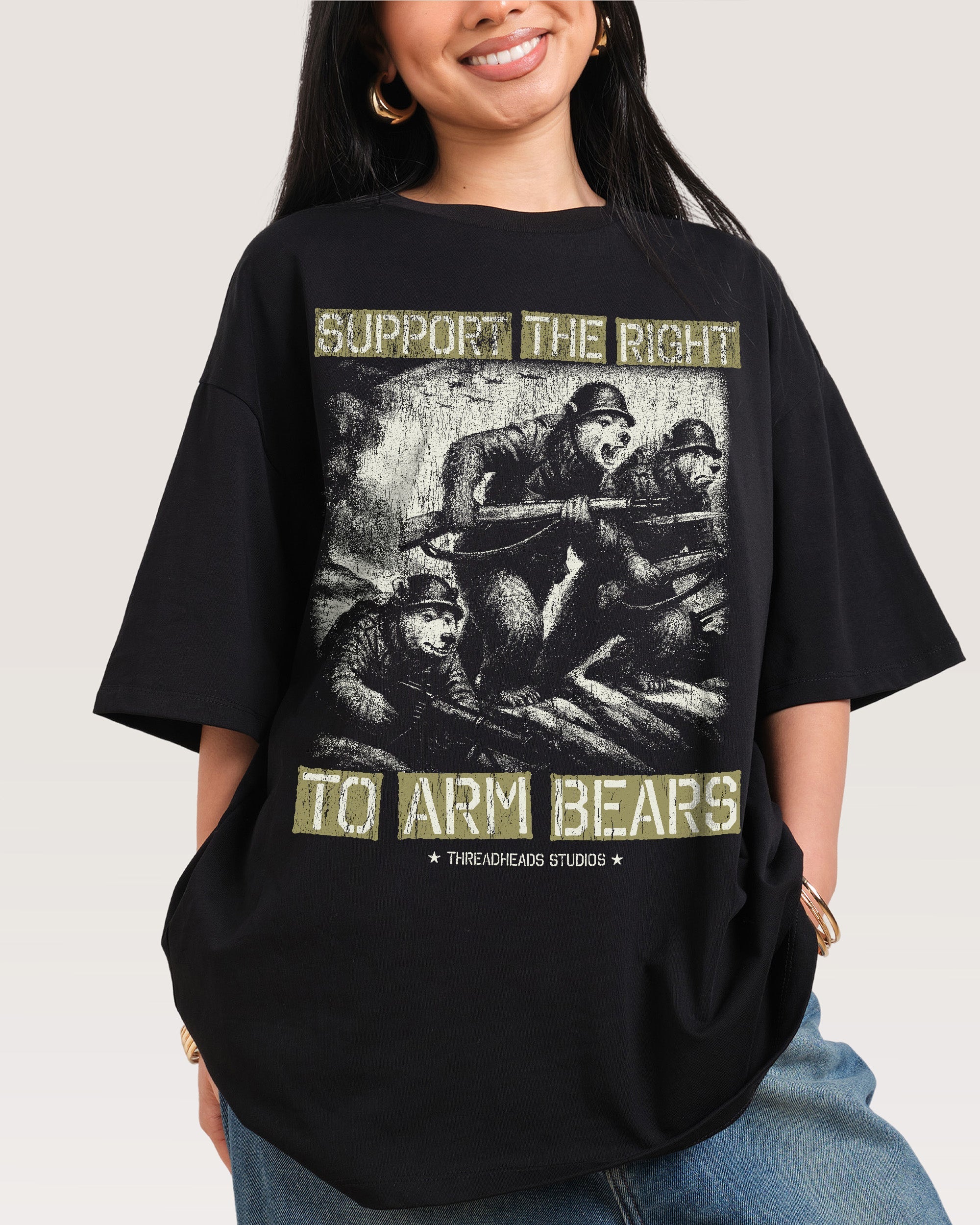 Arm Bears Oversized Tee