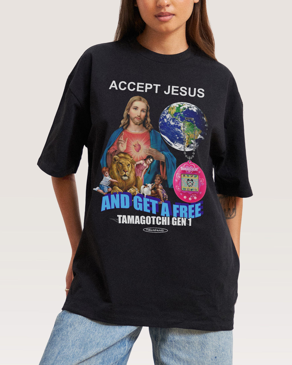 Accept Jesus Oversized Tee