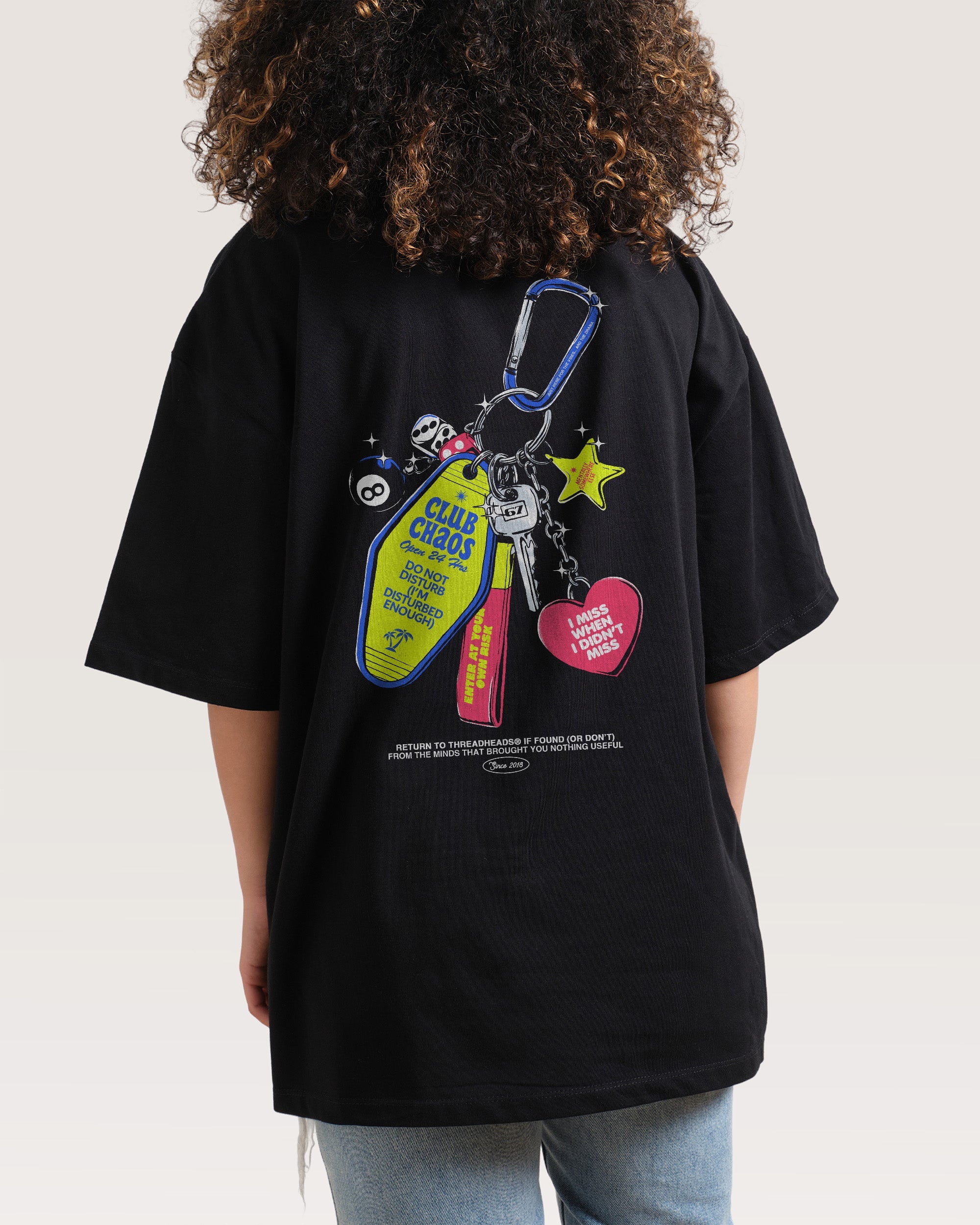 Club Chaos Key Chain Oversized Tee