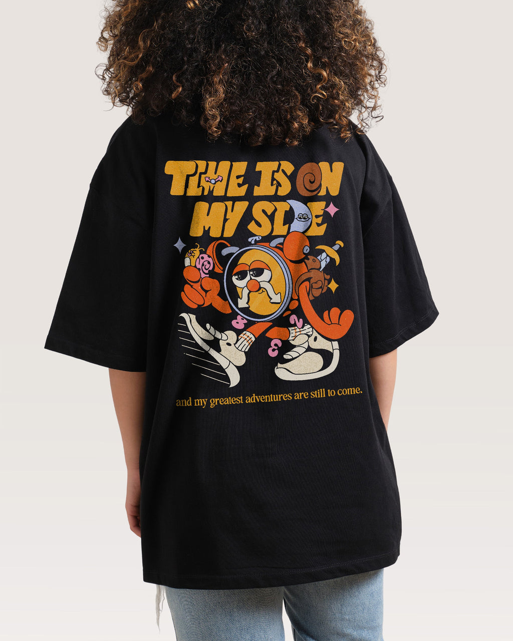Time is on My Side Front and Back Oversized Tee