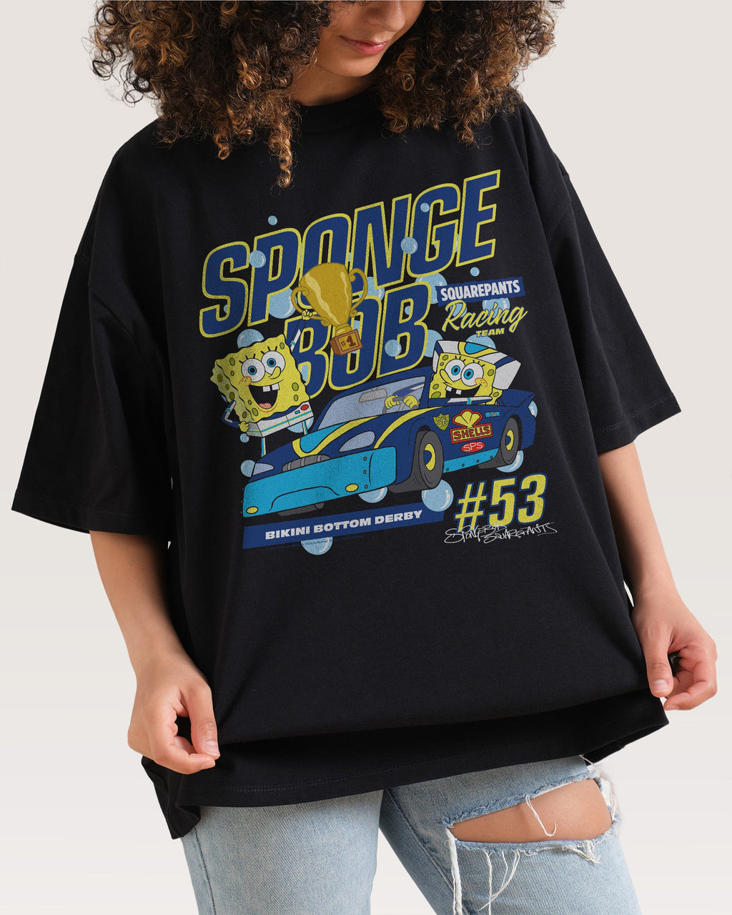 Spongebob Racing Oversized Tee