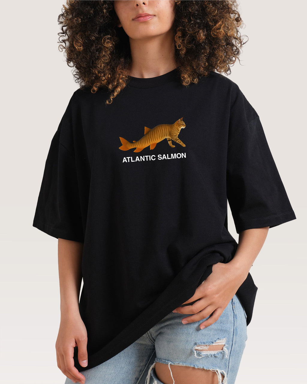 Ate Too Much Salmon Oversized Tee