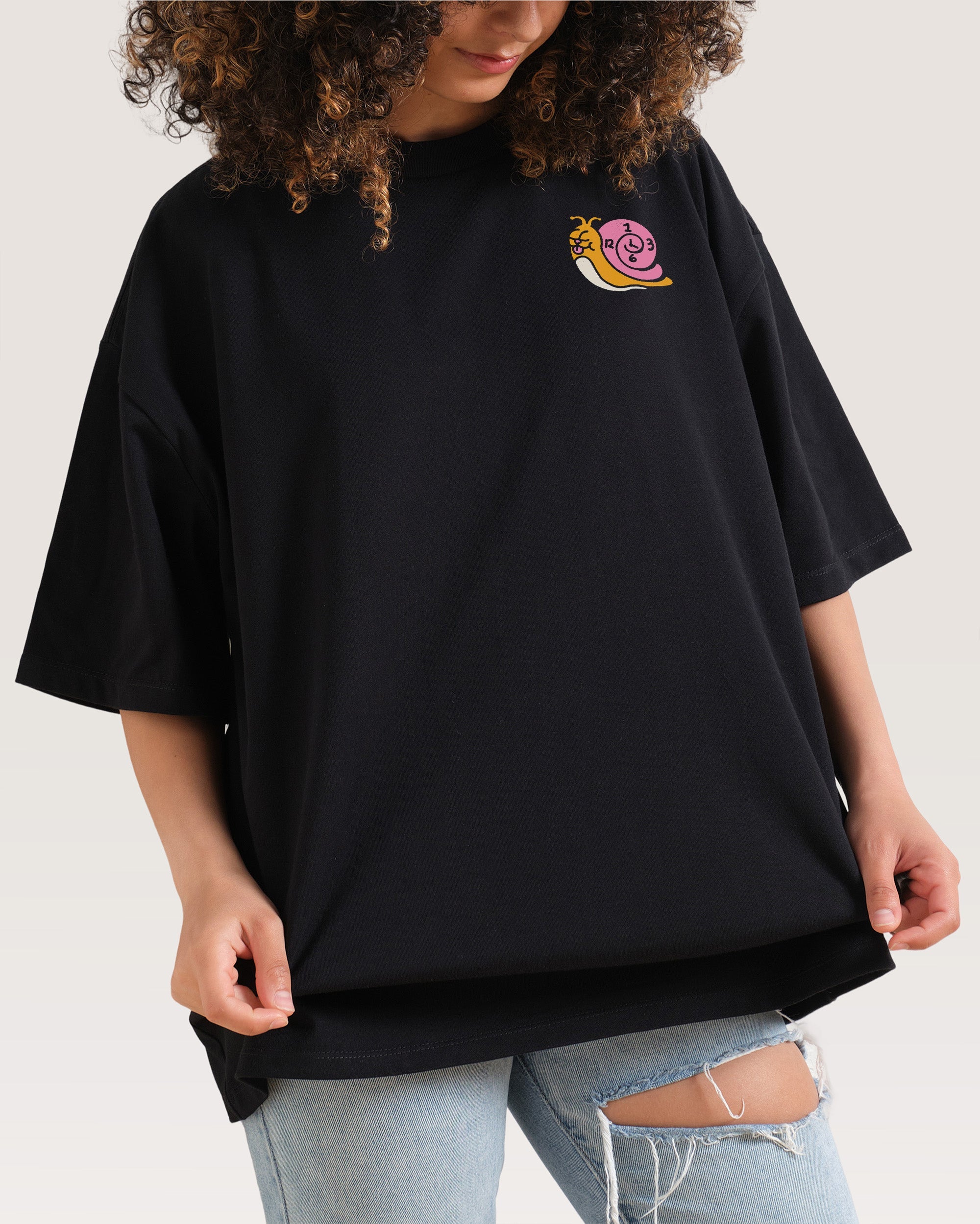 Time is on My Side Front and Back Oversized Tee