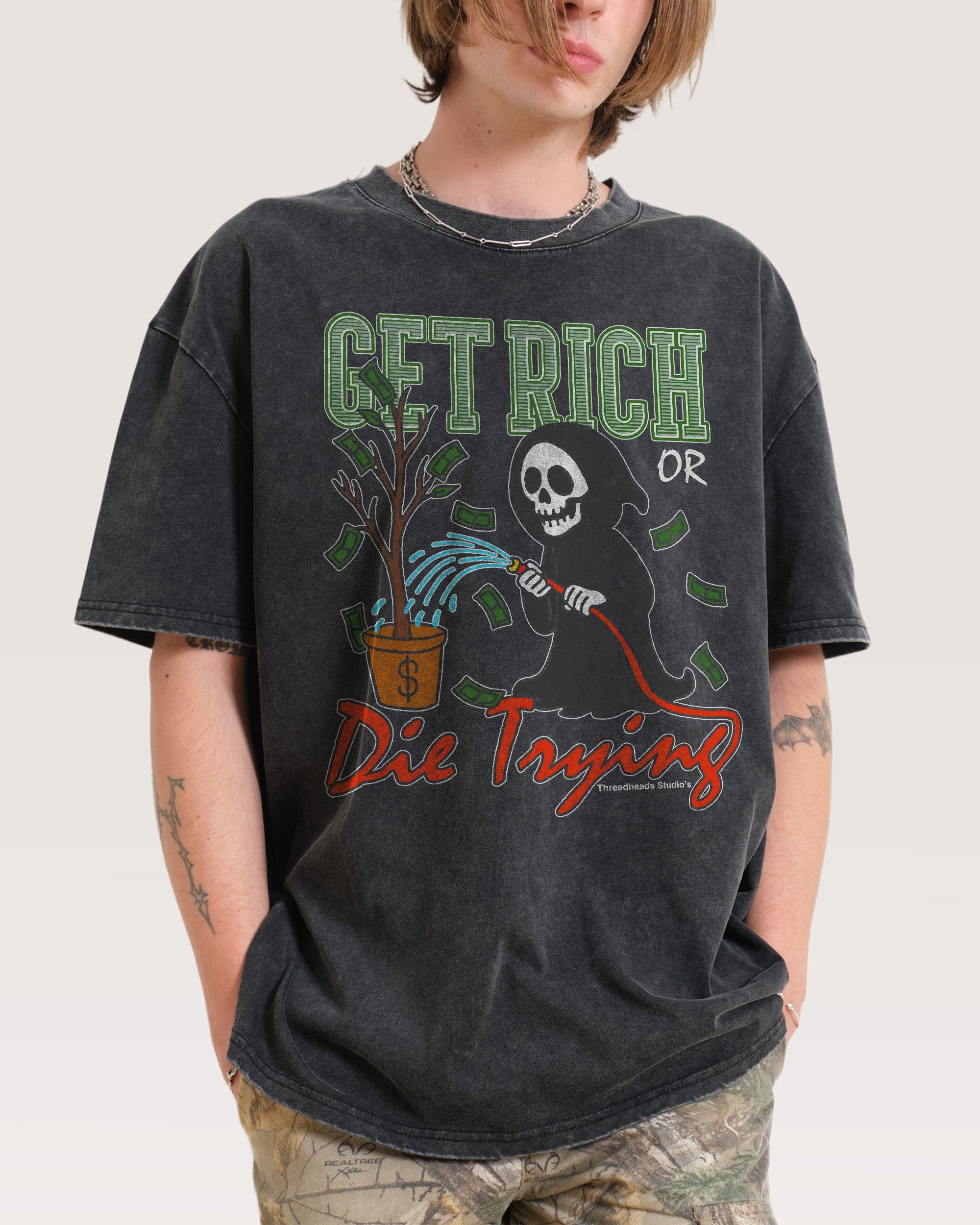 Get Rich or Die Trying Wash Tee