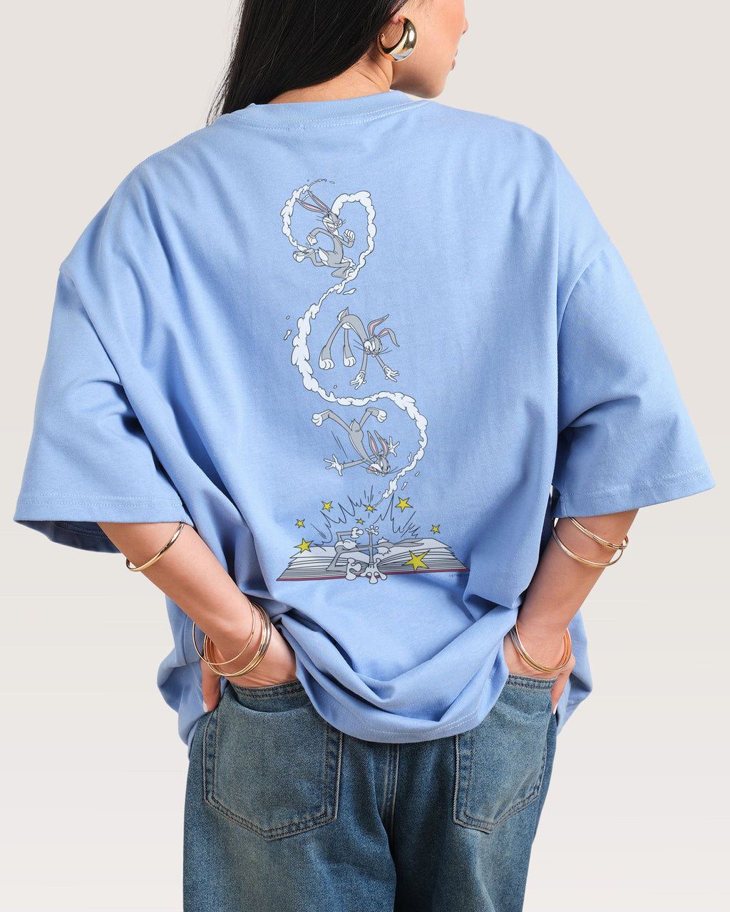 Bugs Bunny Book Crash Oversized Tee