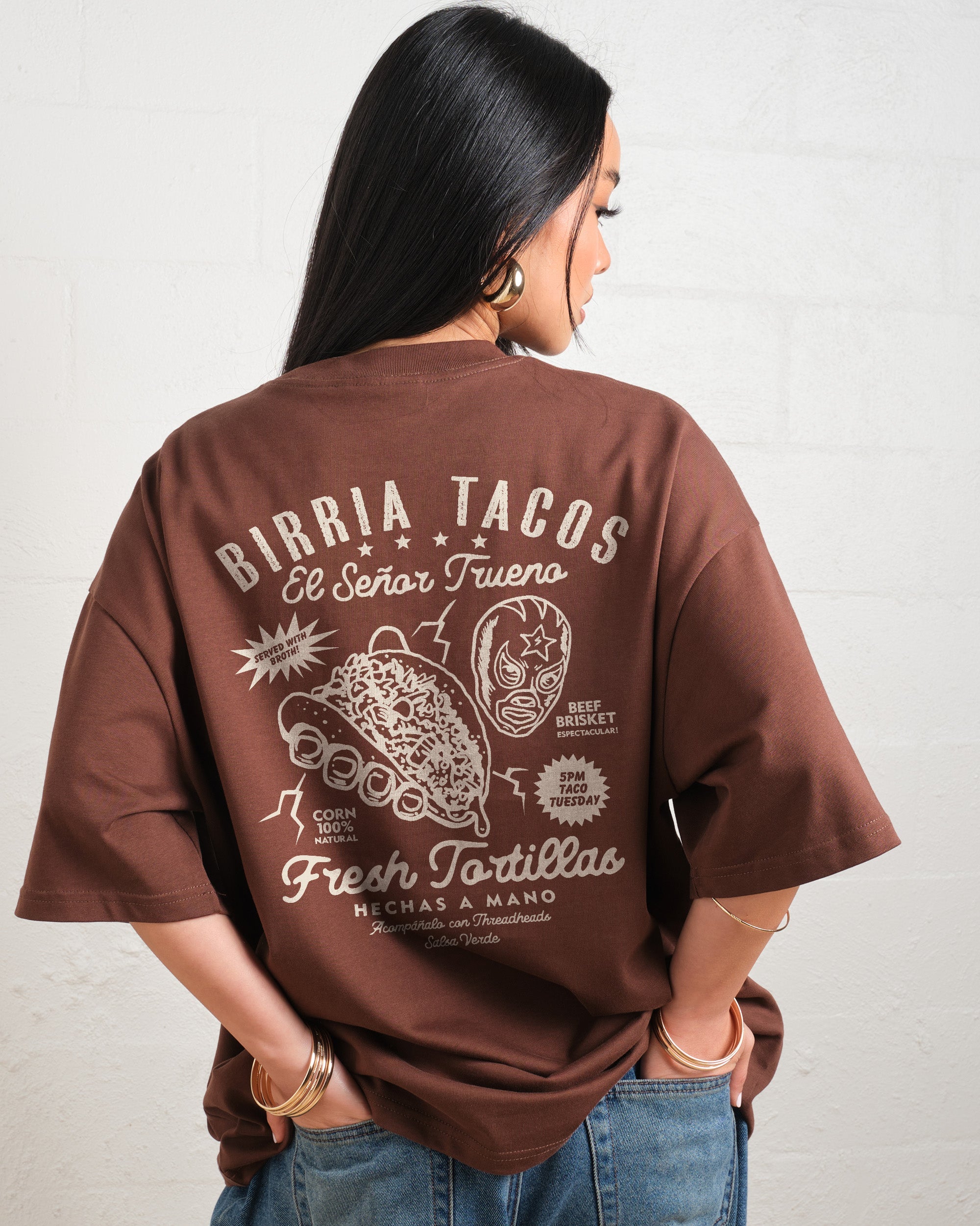 Birria Tacos El Senor Trueno Oversized Tee