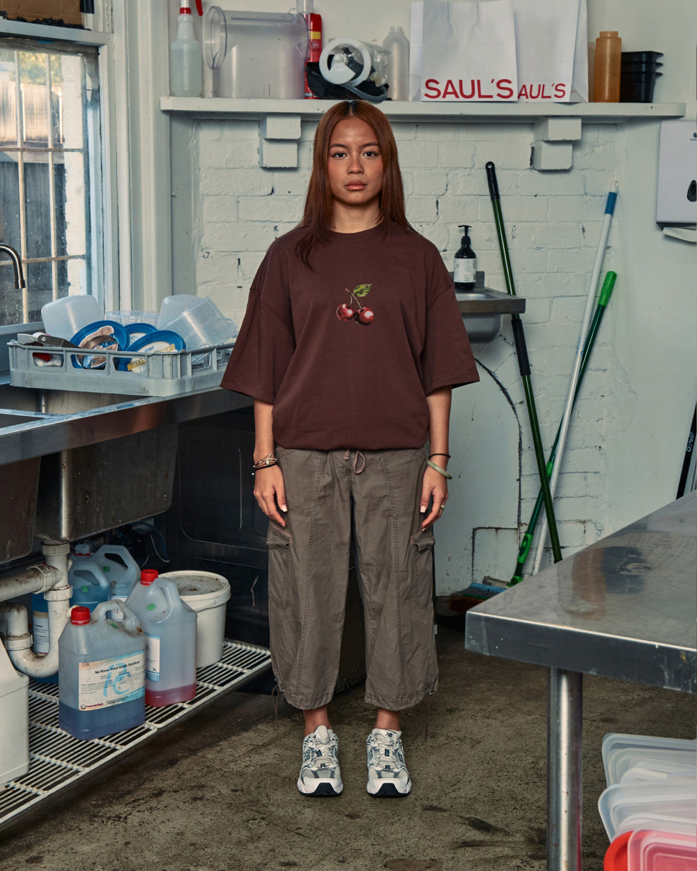 Cherry Drip Oversized Tee