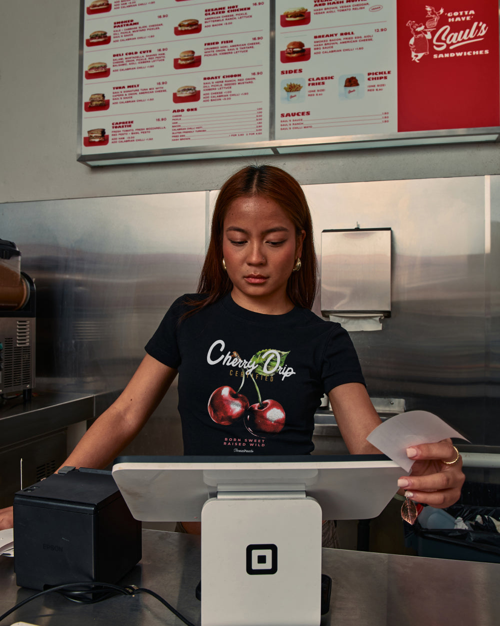 Cherry Drip Baby Tee