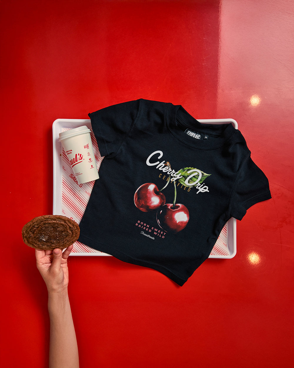Cherry Drip Baby Tee