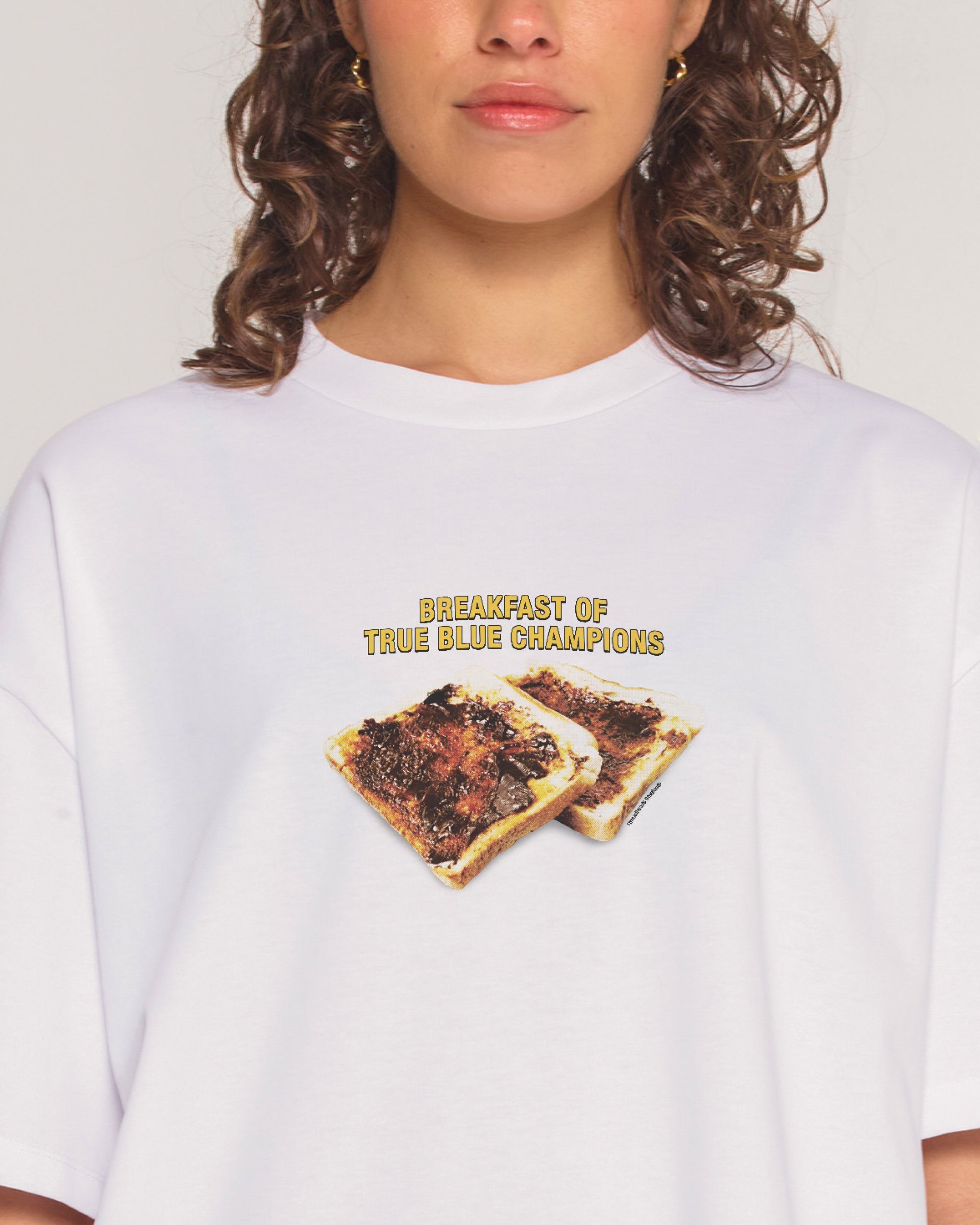 Breakfast of True Blue Champions Oversized Tee