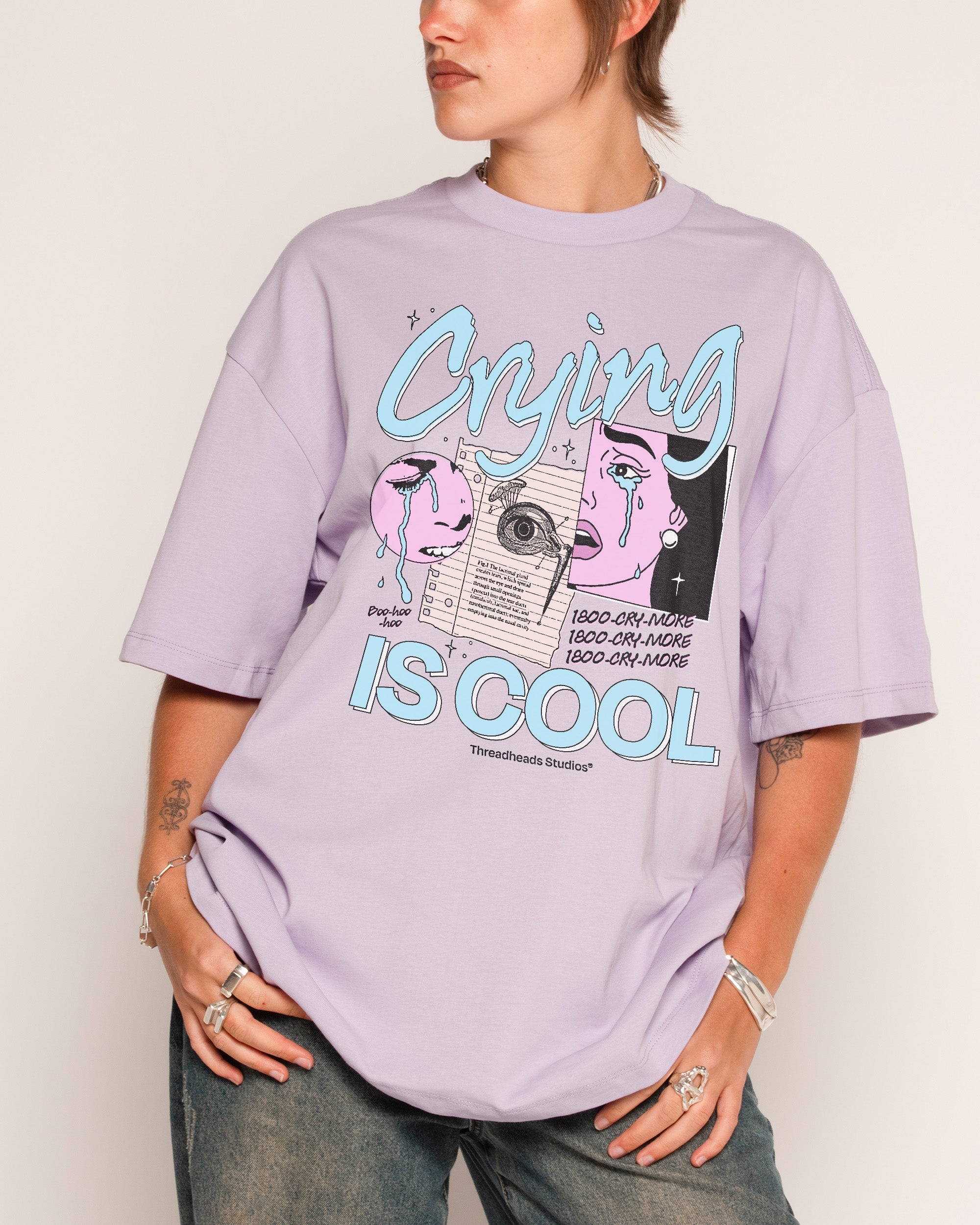 Crying is Cool Oversized Tee