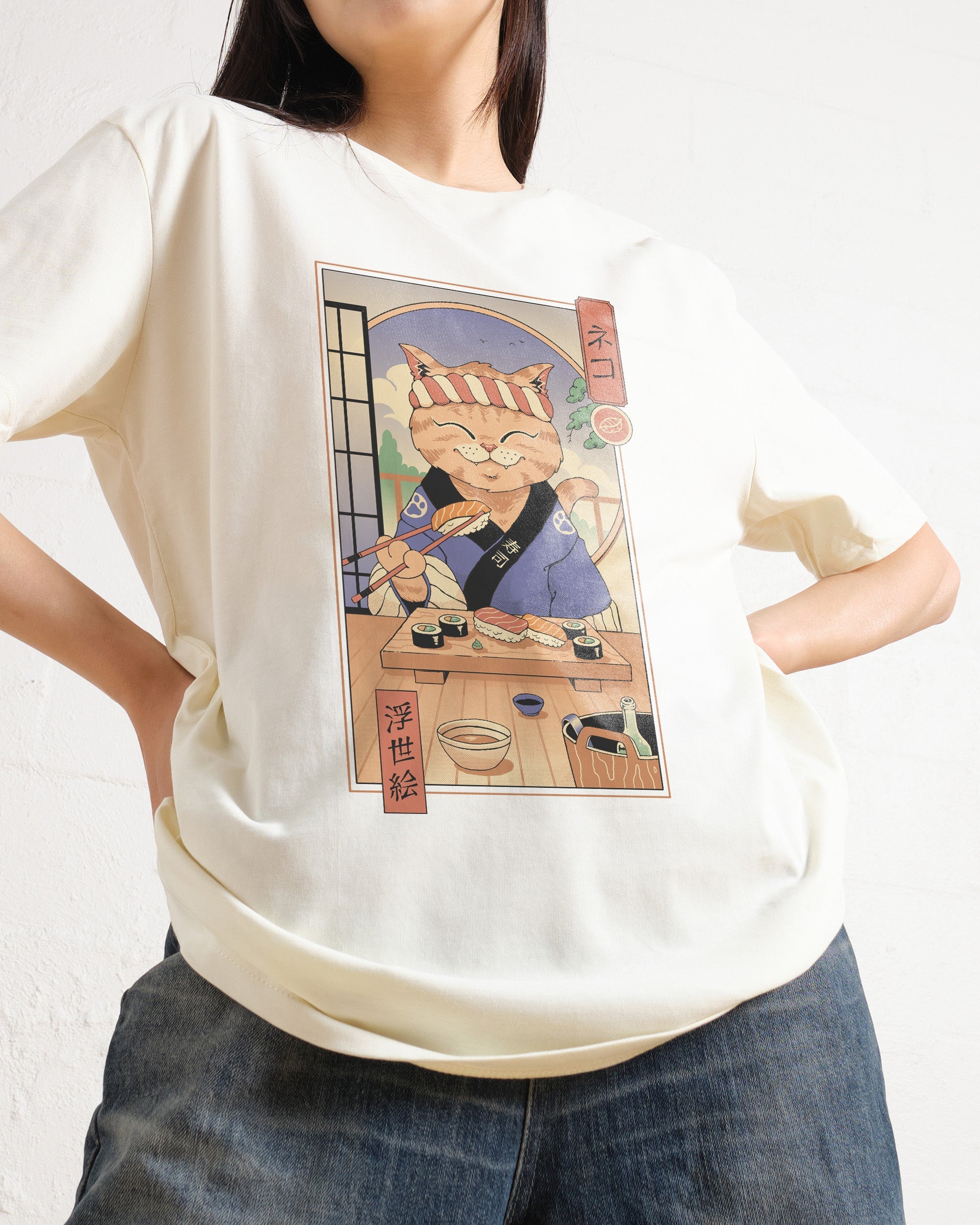 Sushi Cat in Edo T-Shirt