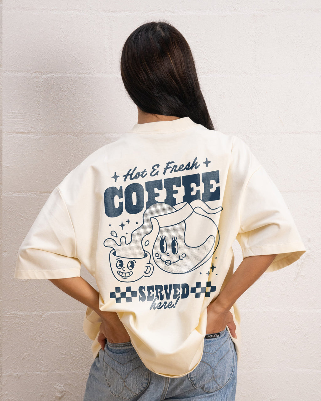 Hot & Fresh Coffee Oversized Tee