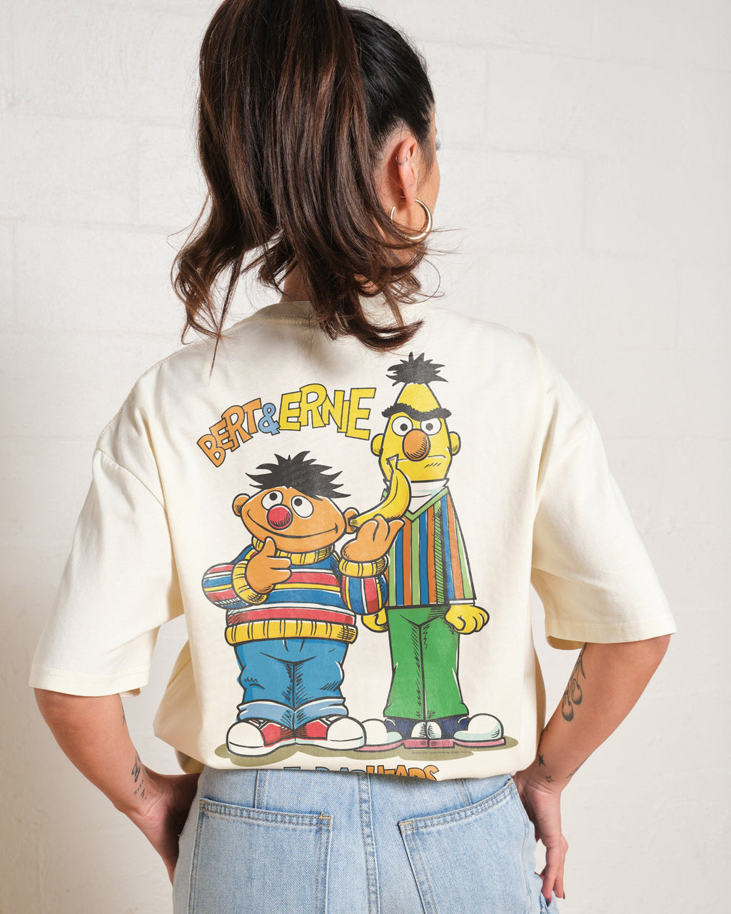 Bert And Ernie Driving Me Bananas Oversized Tee