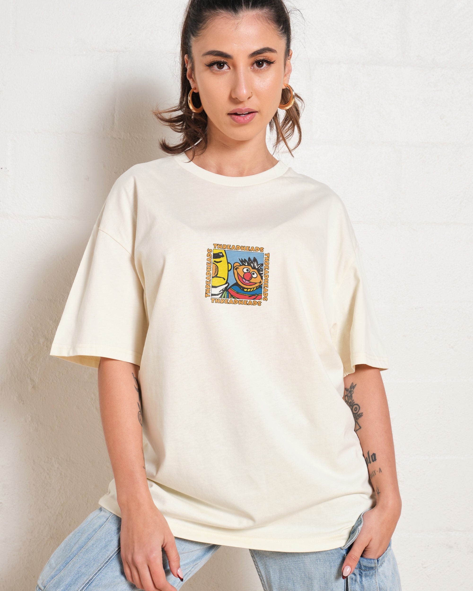 Bert And Ernie Driving Me Bananas Oversized Tee