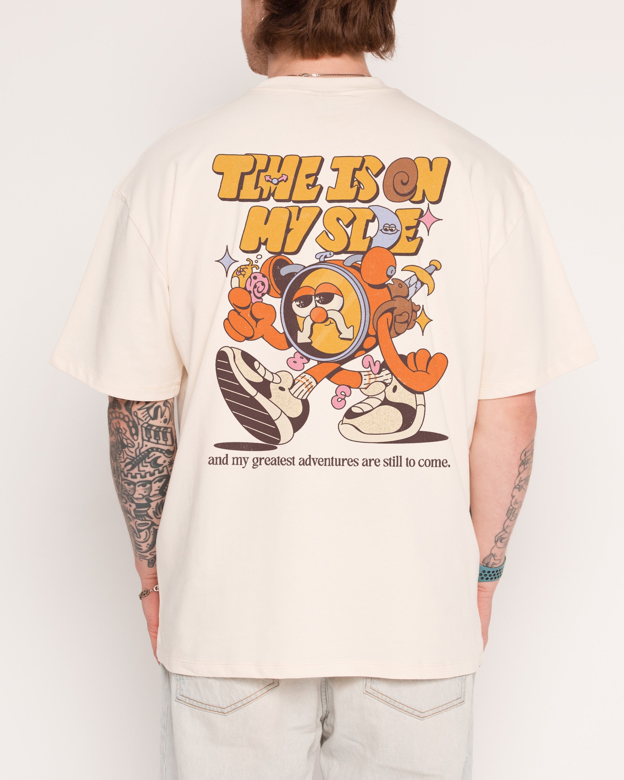 Time is on My Side Front and Back Oversized Tee