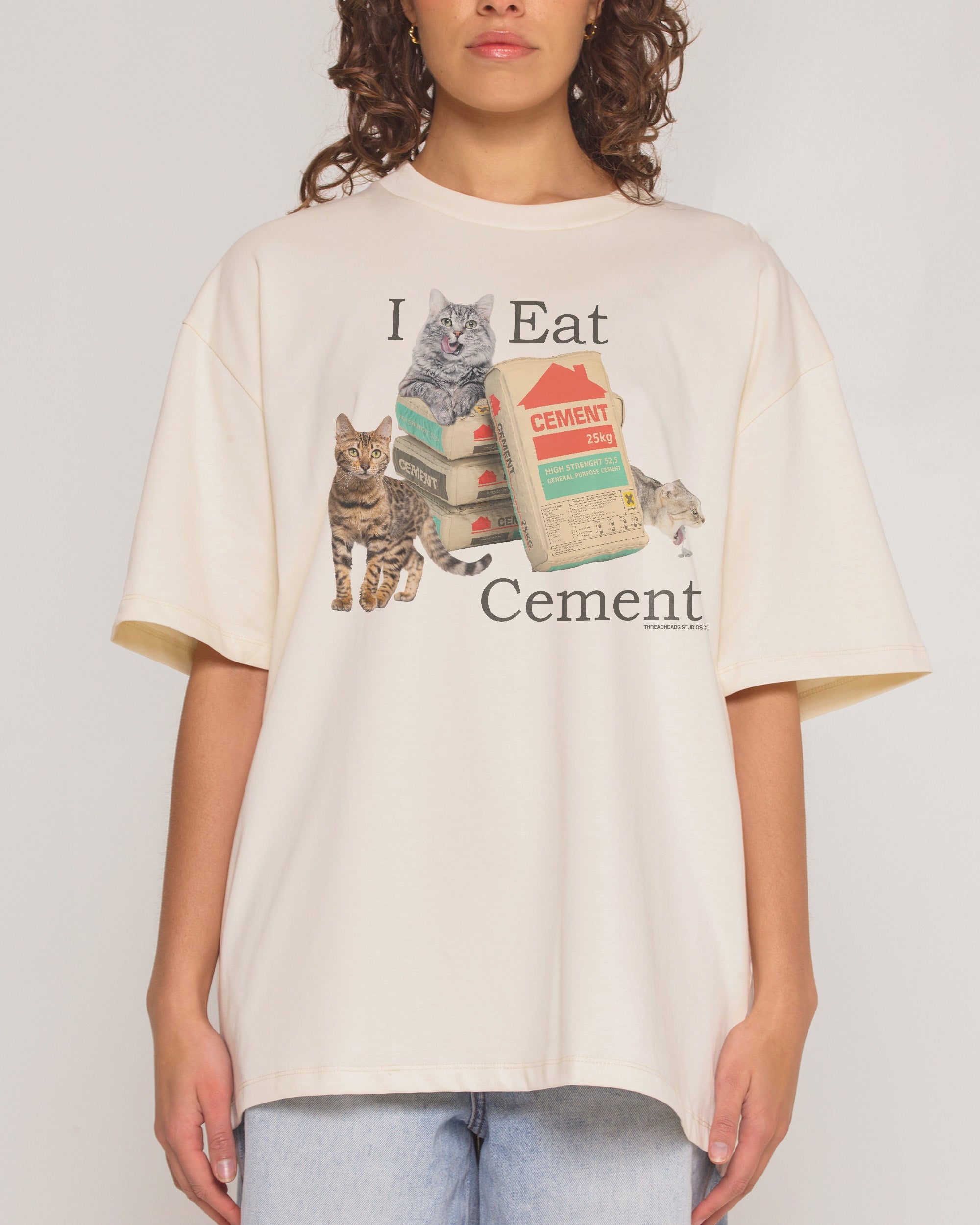 I Eat Cement Oversized Tee