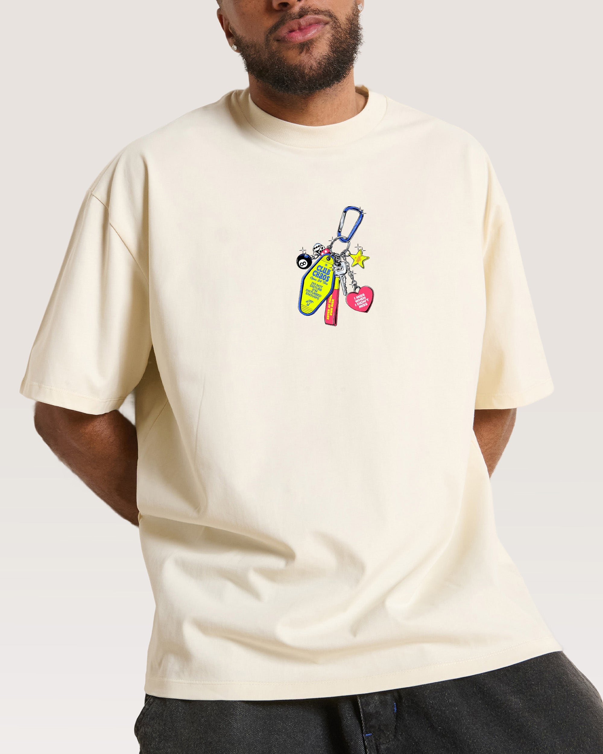 Club Chaos Key Chain Oversized Tee