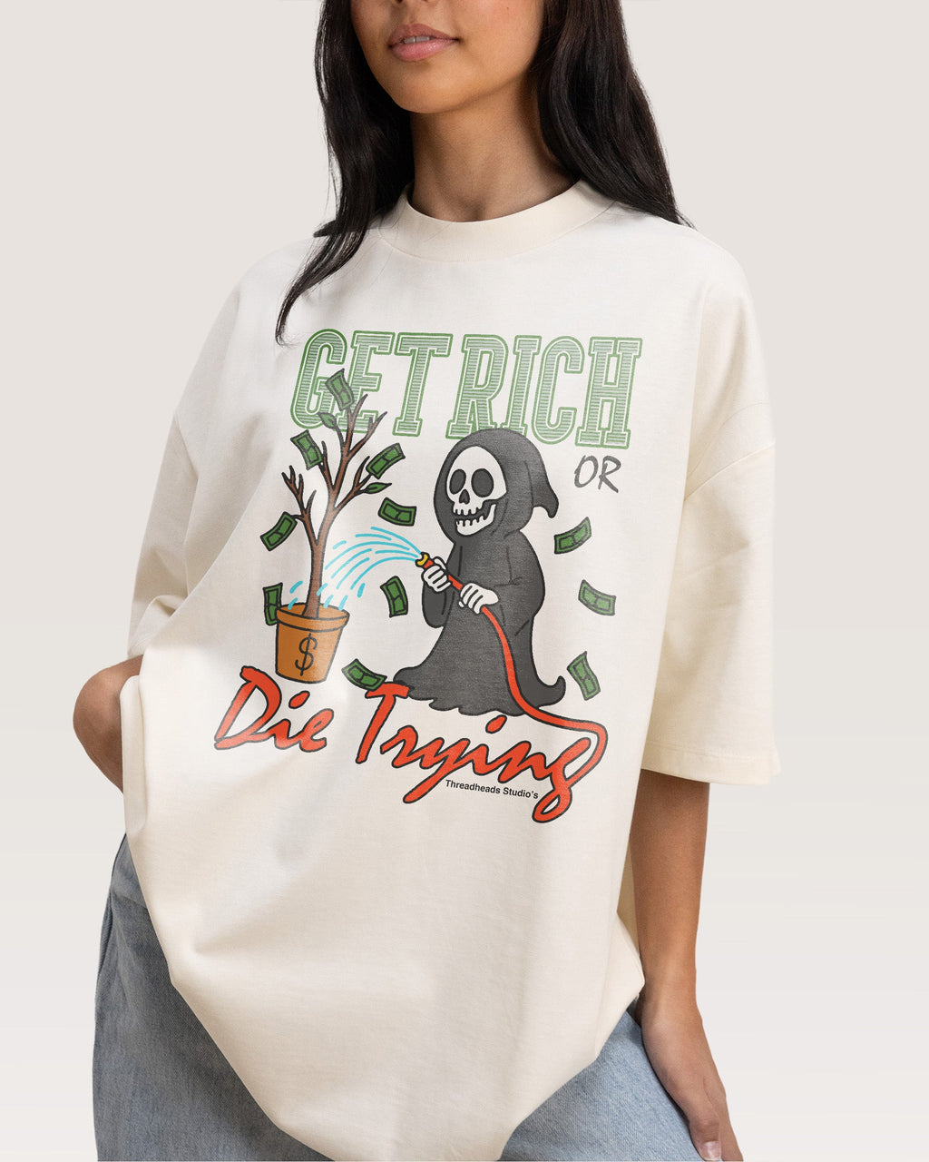 Get Rich or Die Trying Oversized Tee