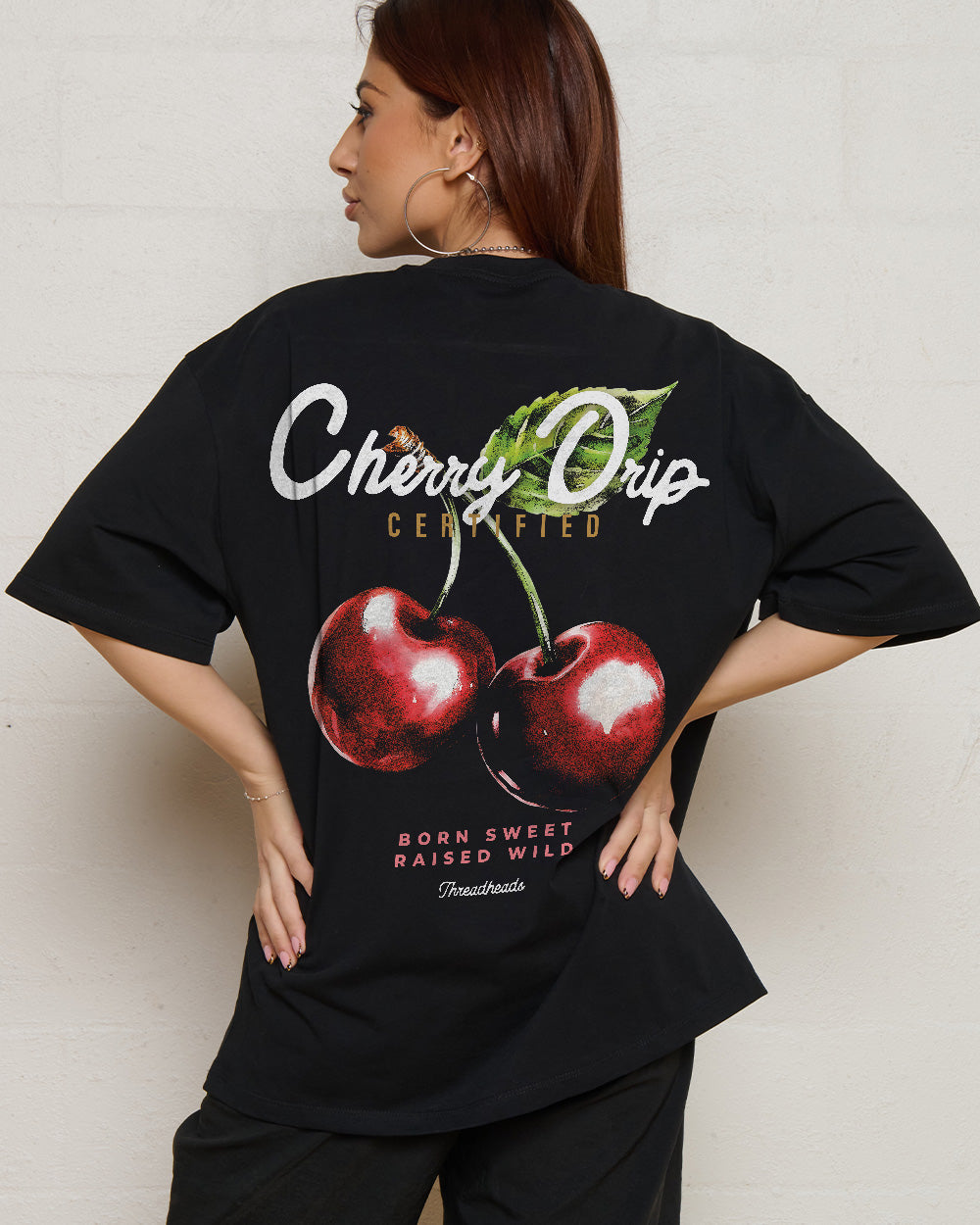 Cherry Drip Oversized Tee