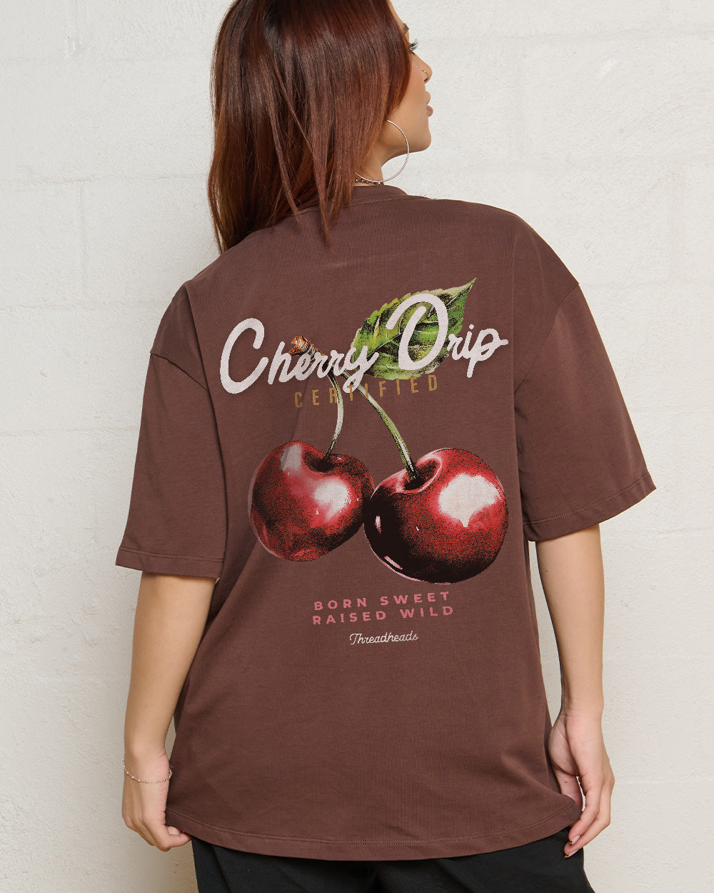 Cherry Drip Oversized Tee