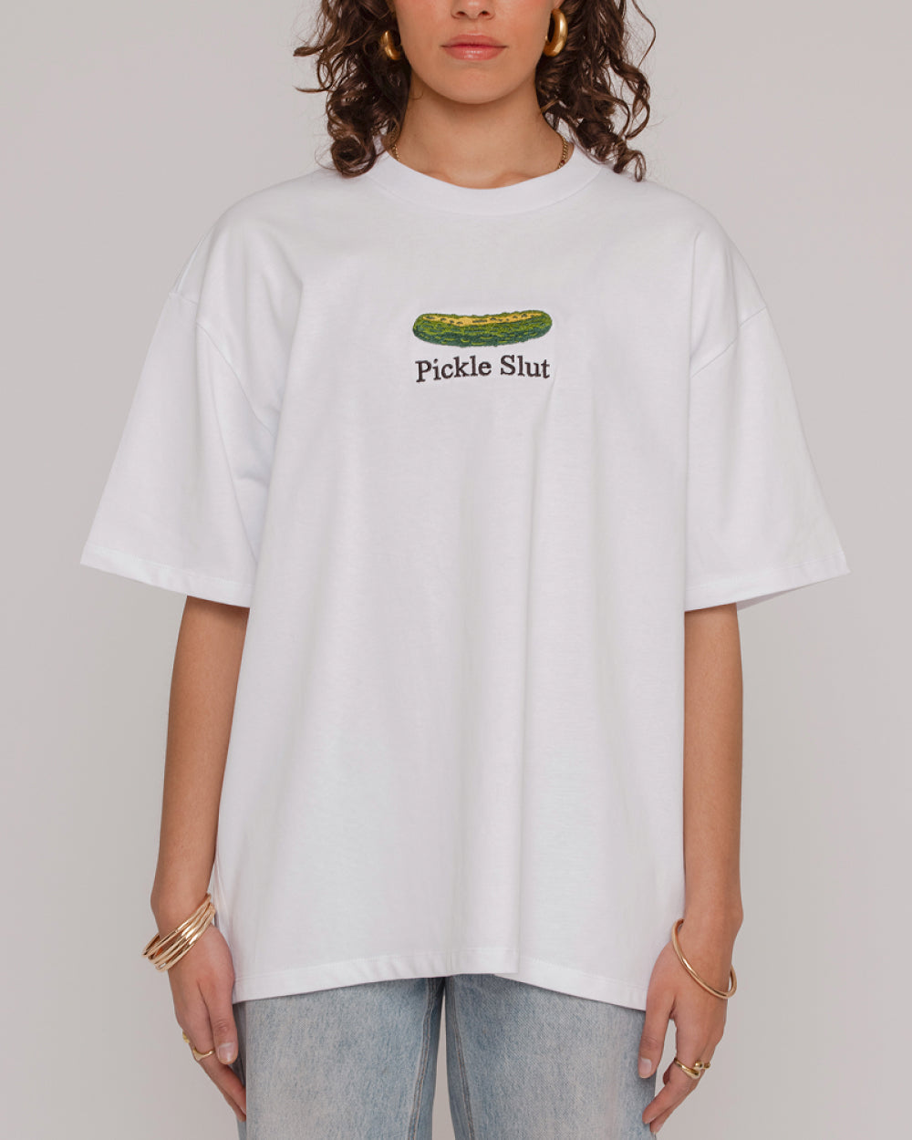 Pickle Slut Oversized Embroidered Tee