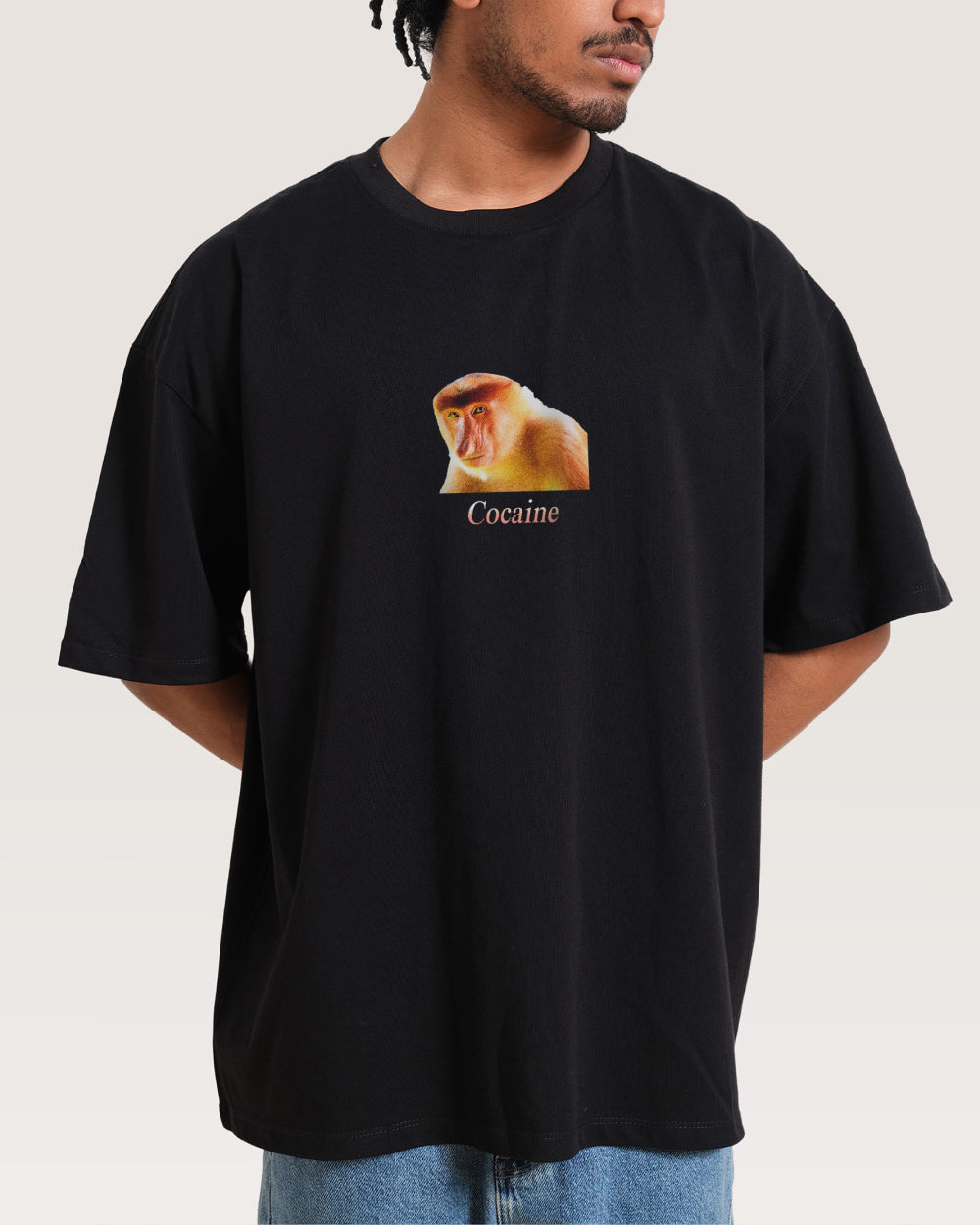Cocaine Monkey Oversized Tee