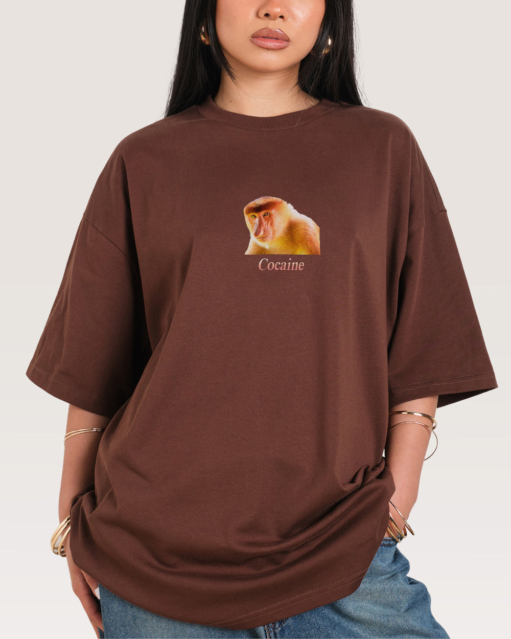 Cocaine Monkey Oversized Tee