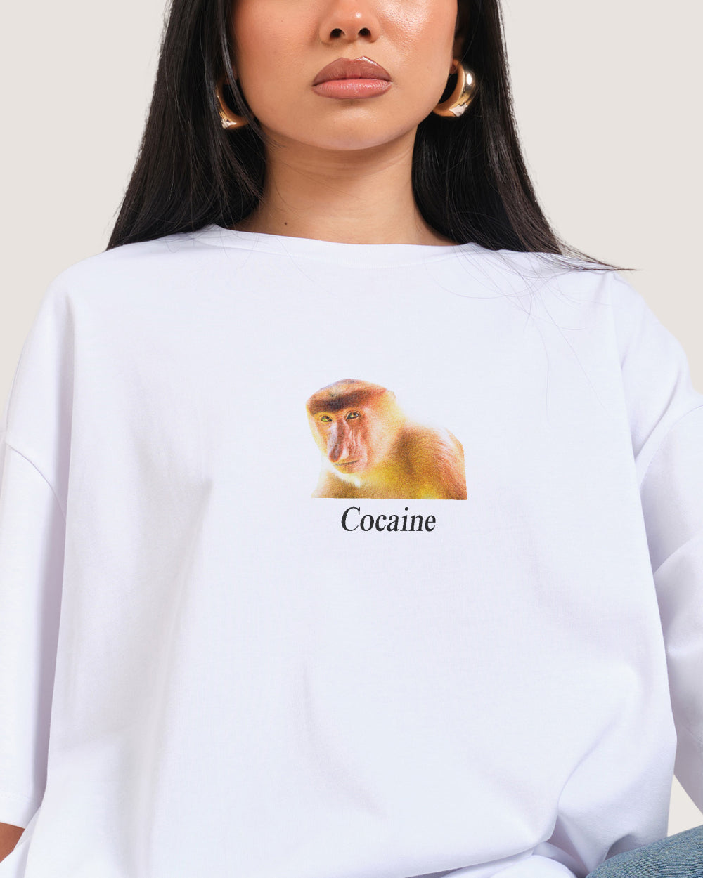Cocaine Monkey Oversized Tee