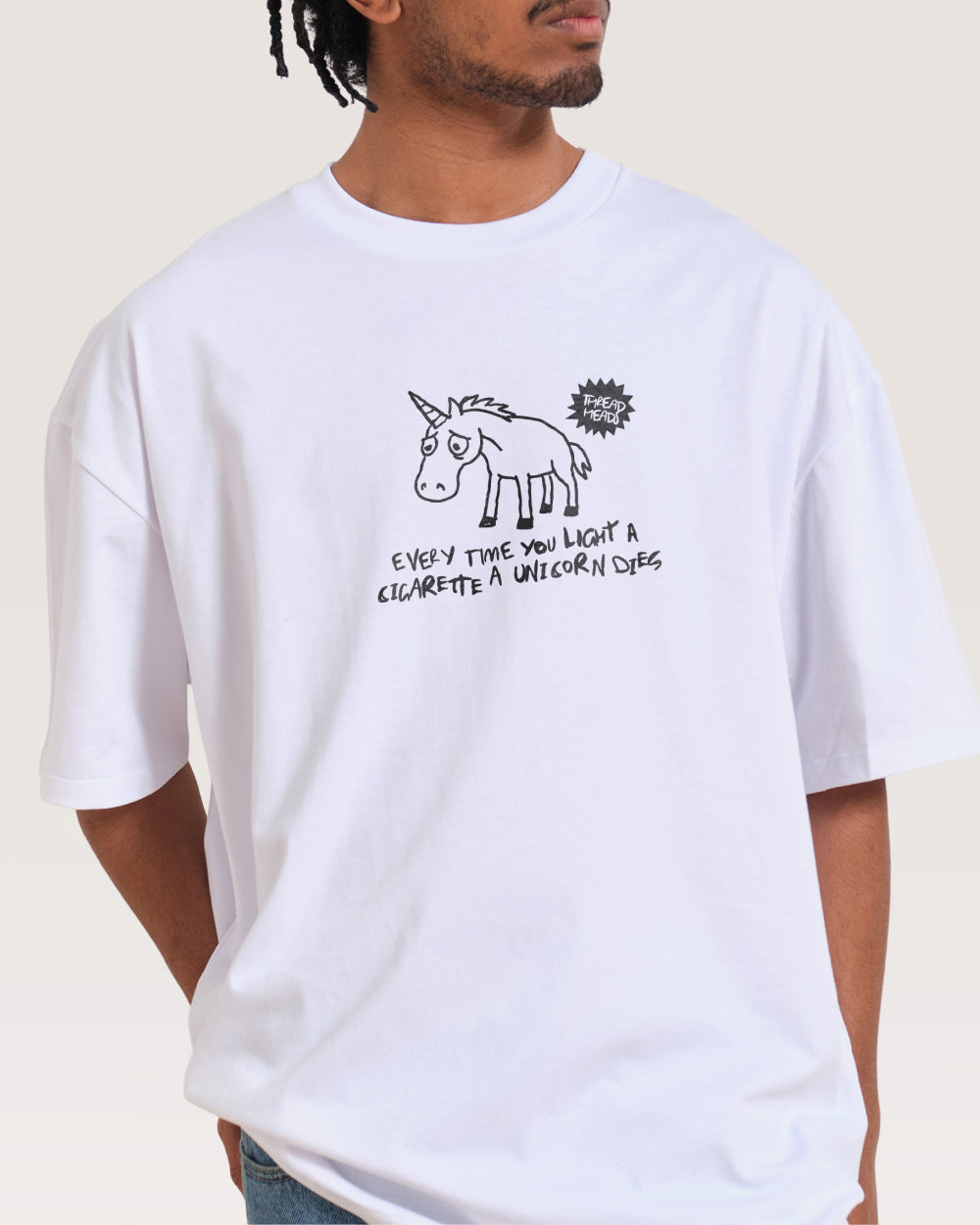 Sad Unicorn Oversized Tee