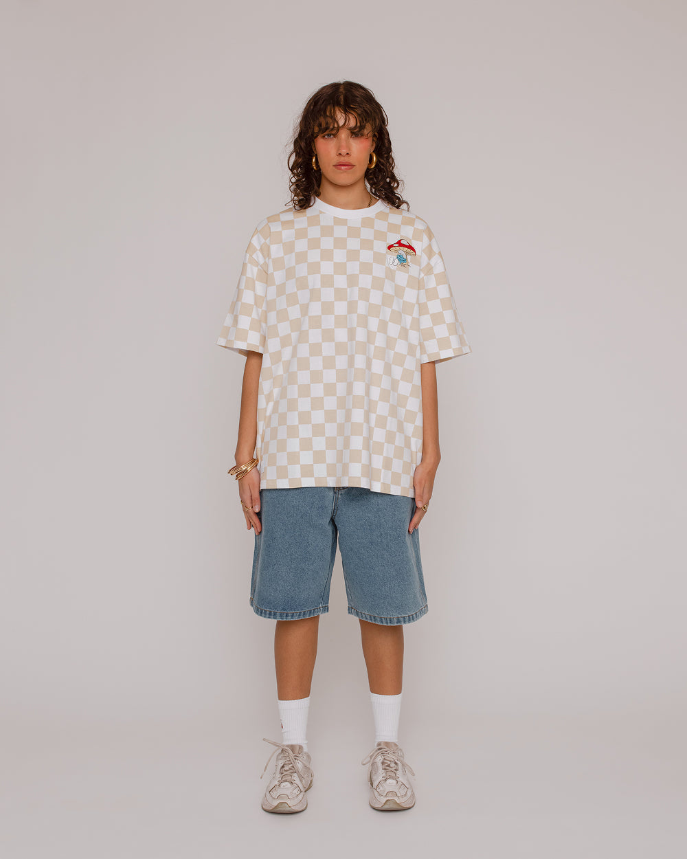 Smurf Check Oversized Tee