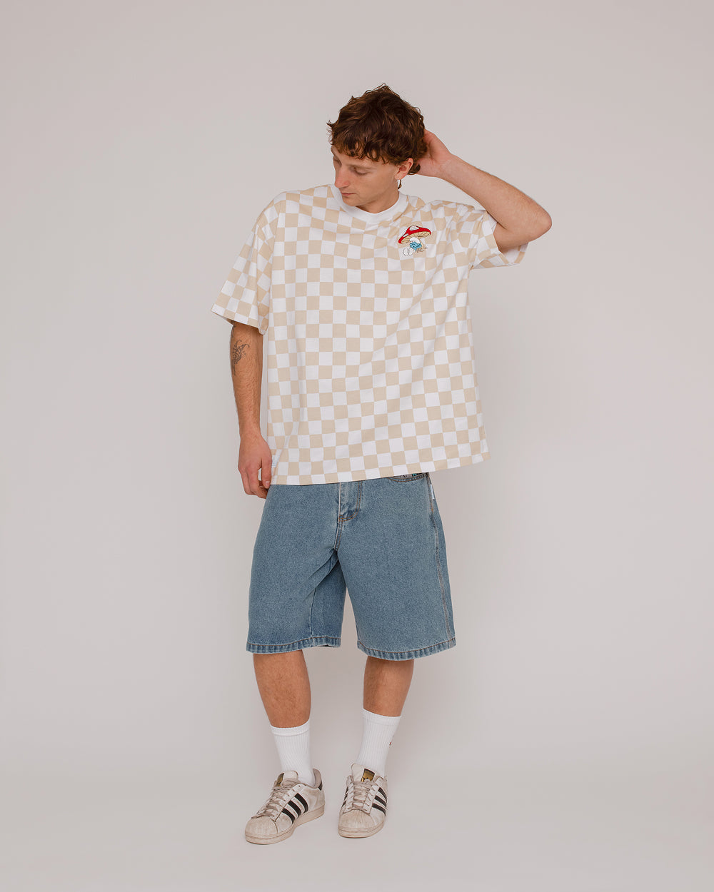 Smurf Check Oversized Tee