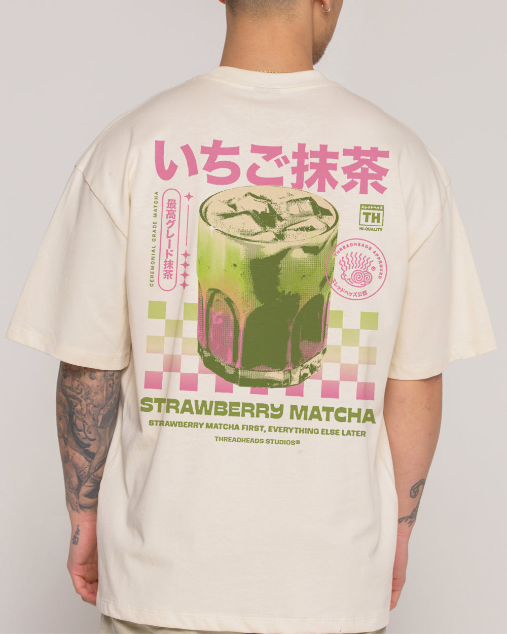 Strawberry Matcha Oversized Tee