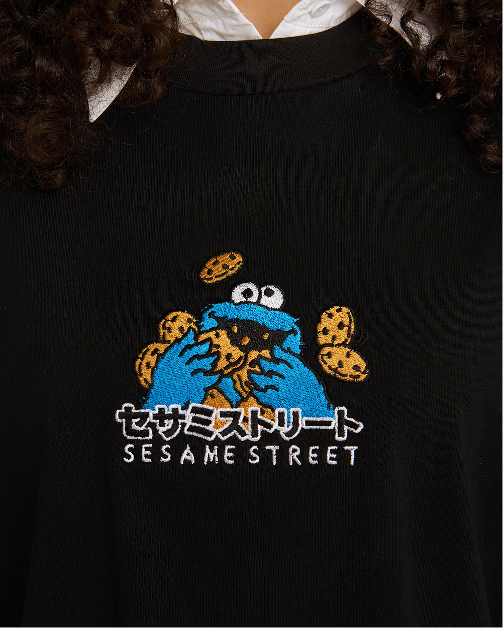 Cookie Monster Tokyo Oversized Embroidered Tee