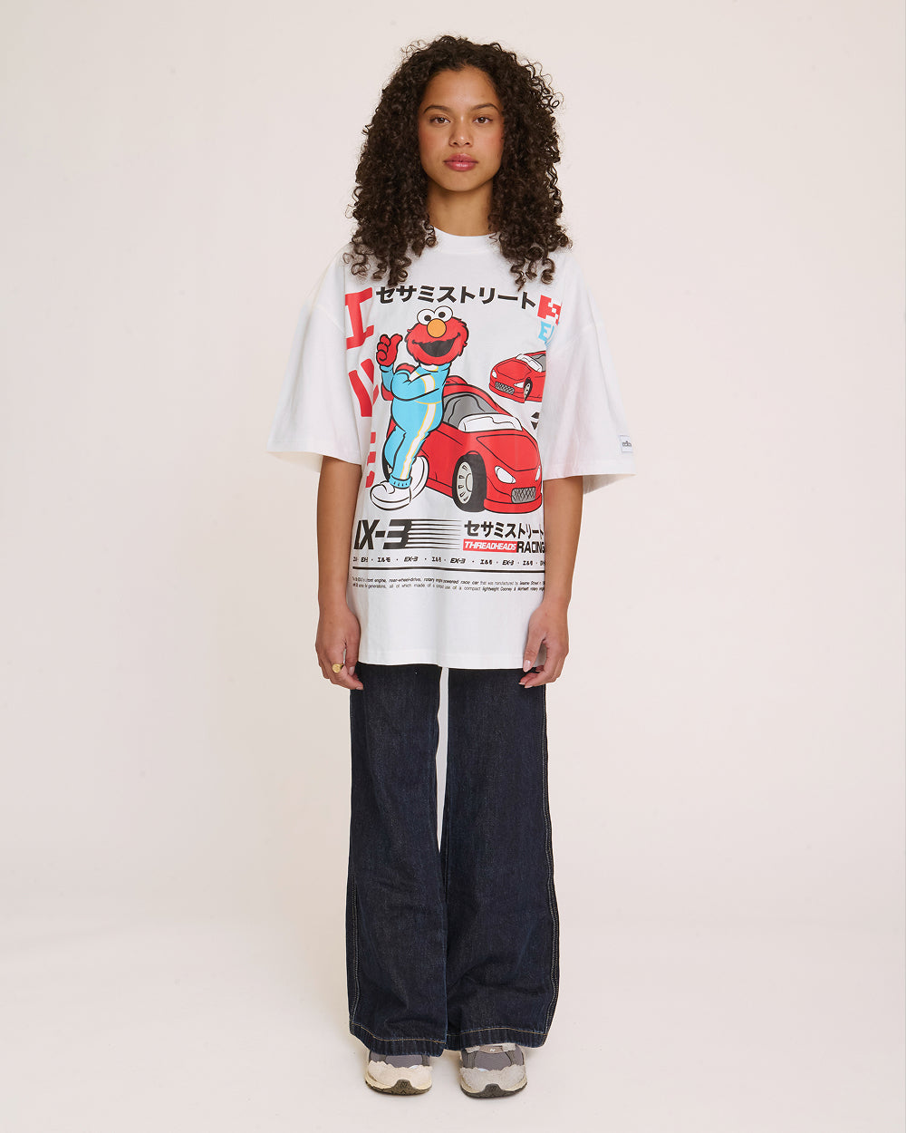 Elmo Tokyo Drift White Oversized Tee