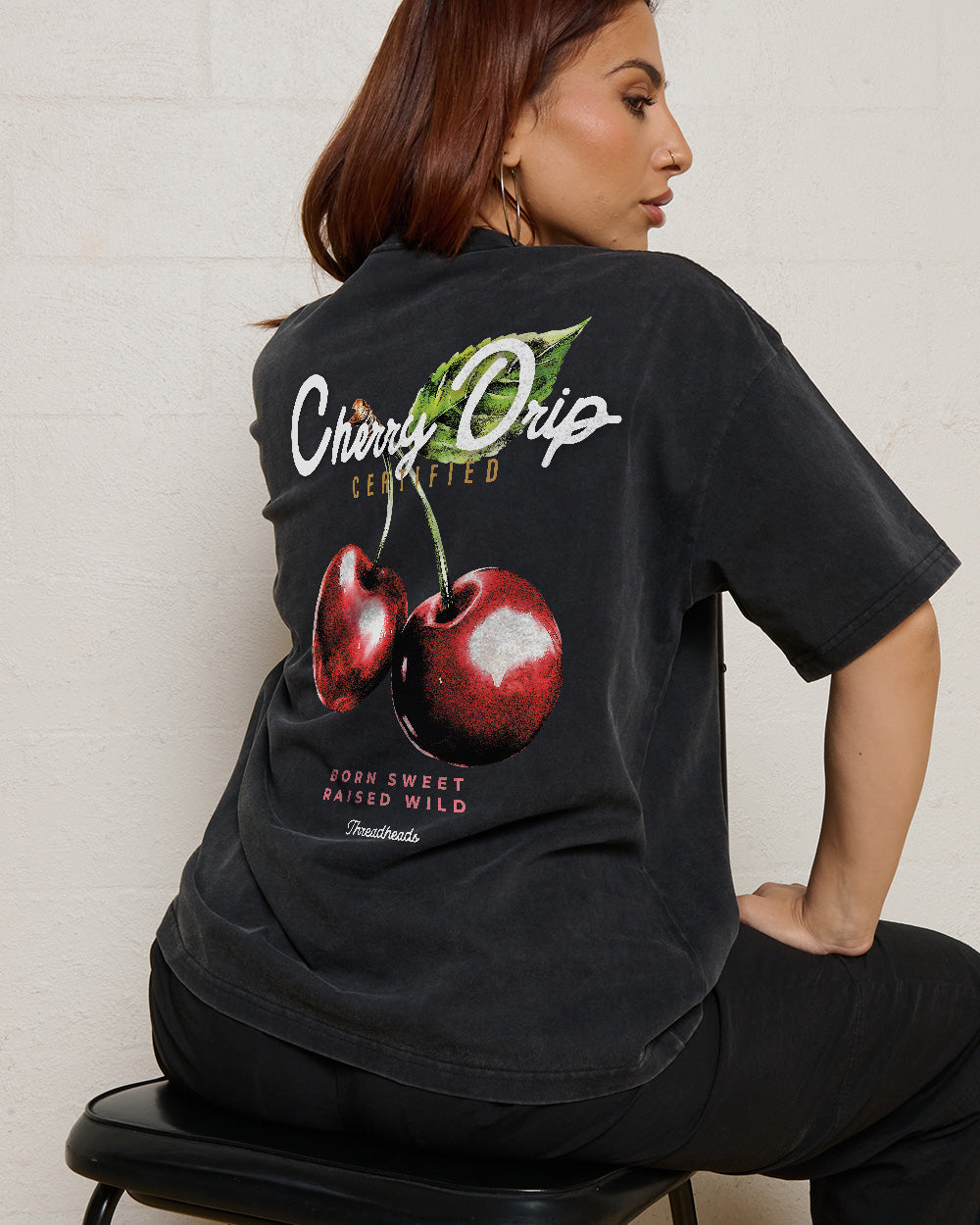 Cherry Drip Wash Tee