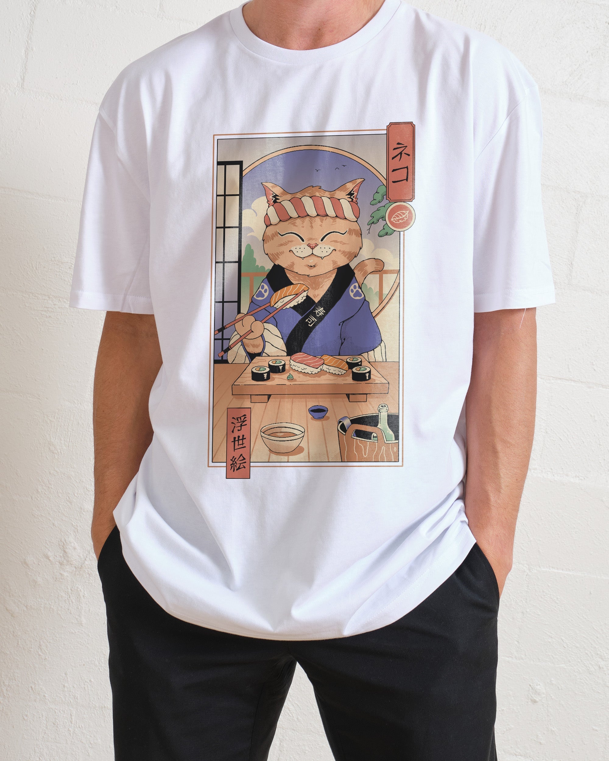 Sushi Cat in Edo T-Shirt