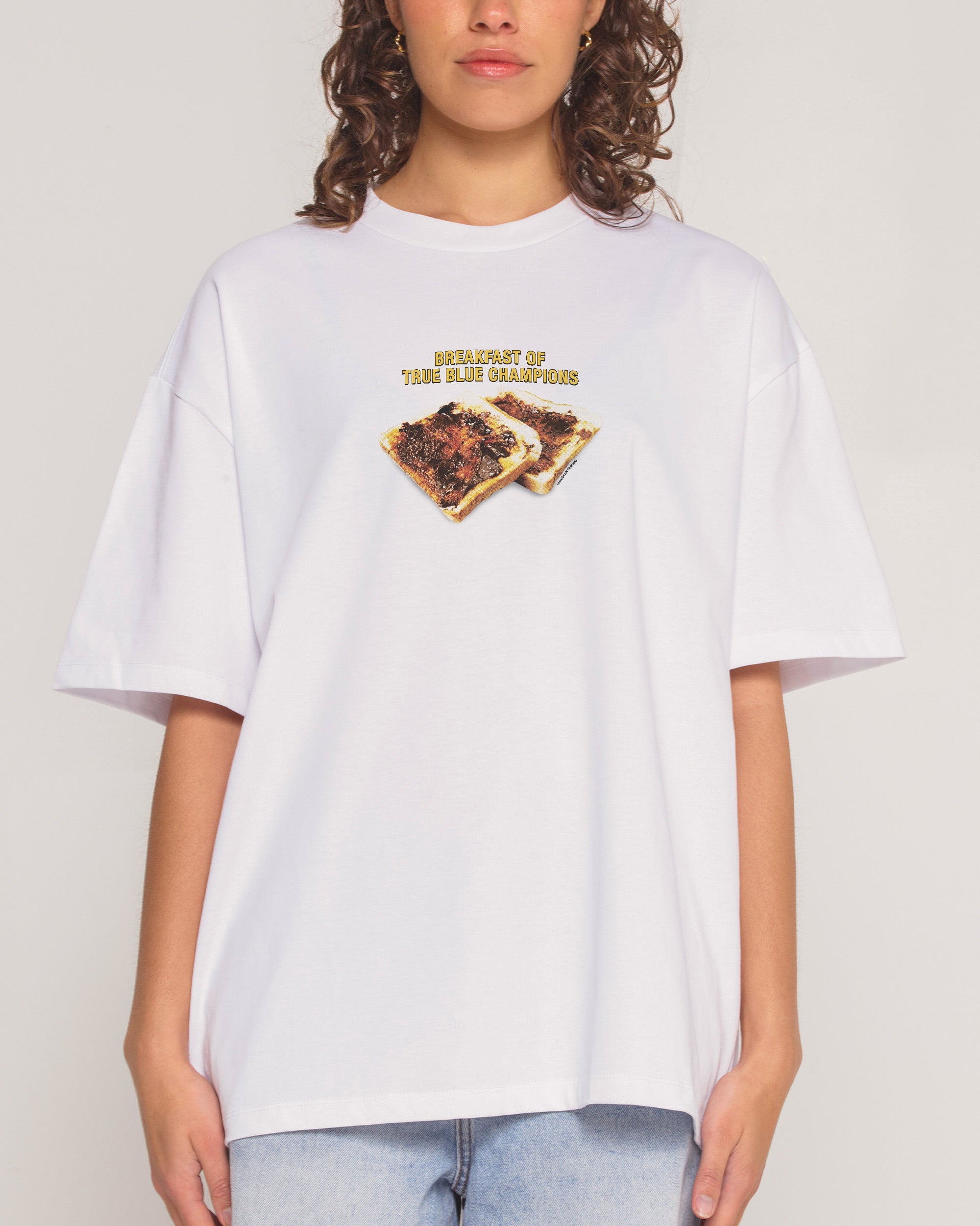 Breakfast of True Blue Champions Oversized Tee