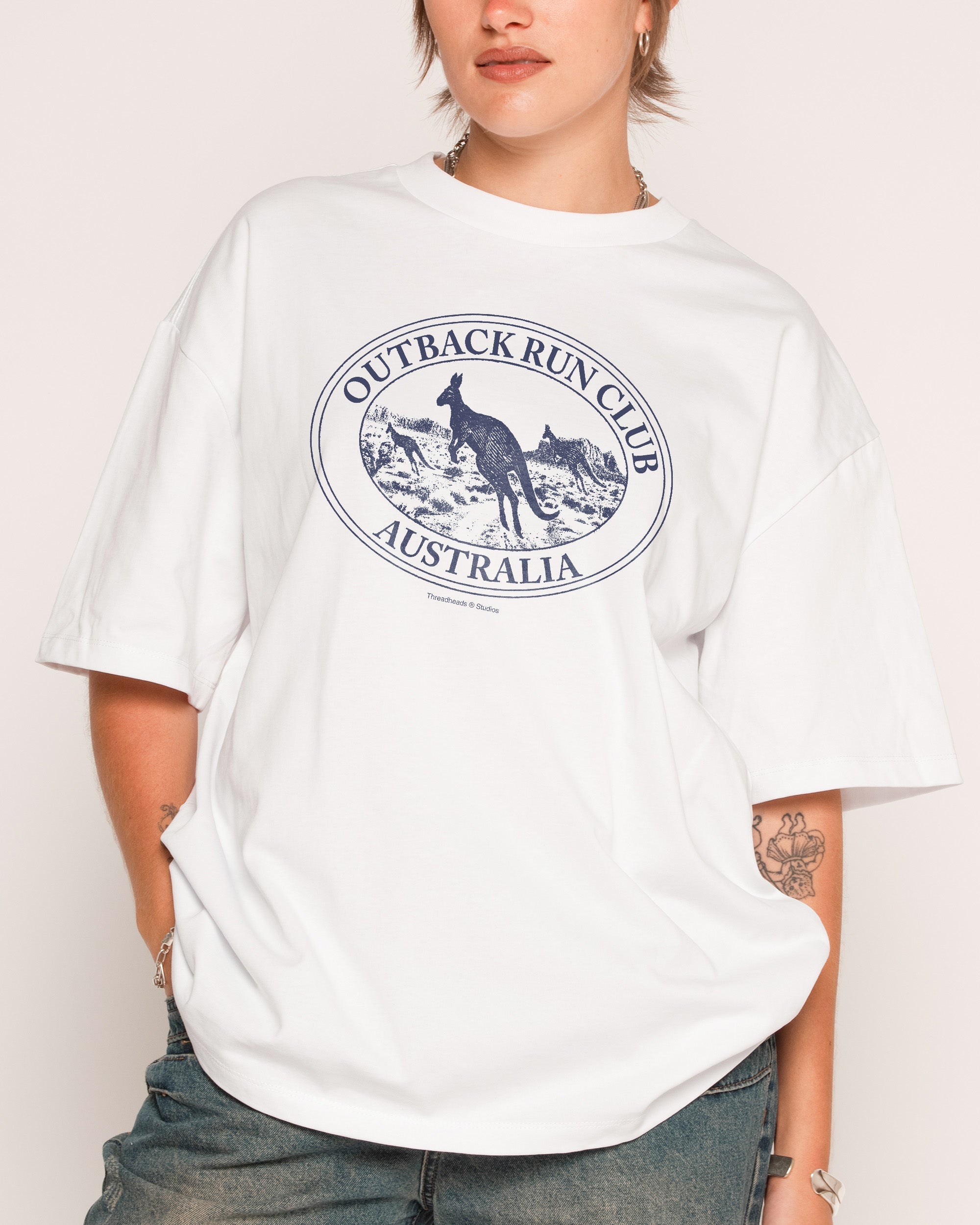 Kangaroo Outback Run Club Oversized Tee