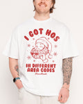 Hos In Different Area Codes Oversized Tee