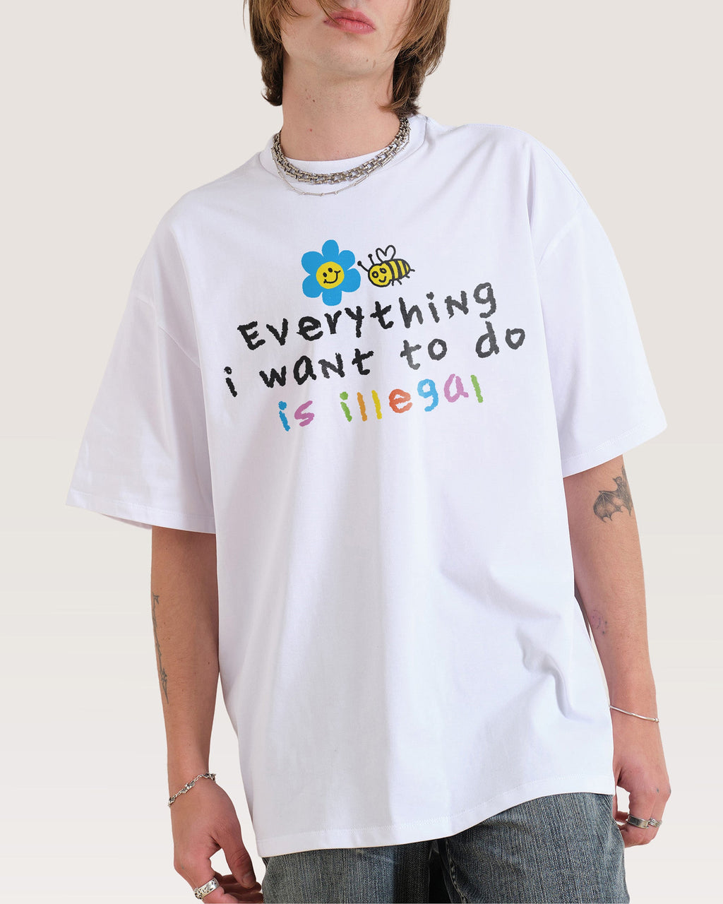 Everything is Illegal Oversized Tee