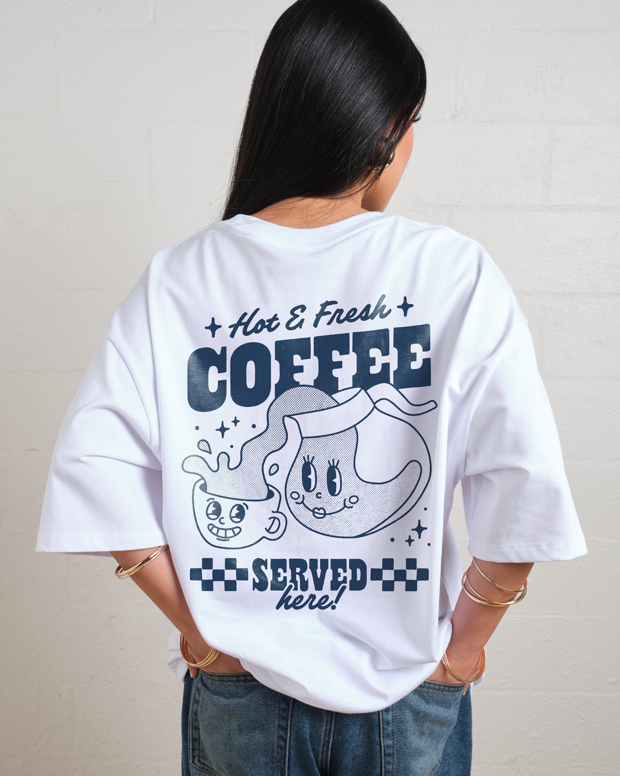 Hot & Fresh Coffee Oversized Tee