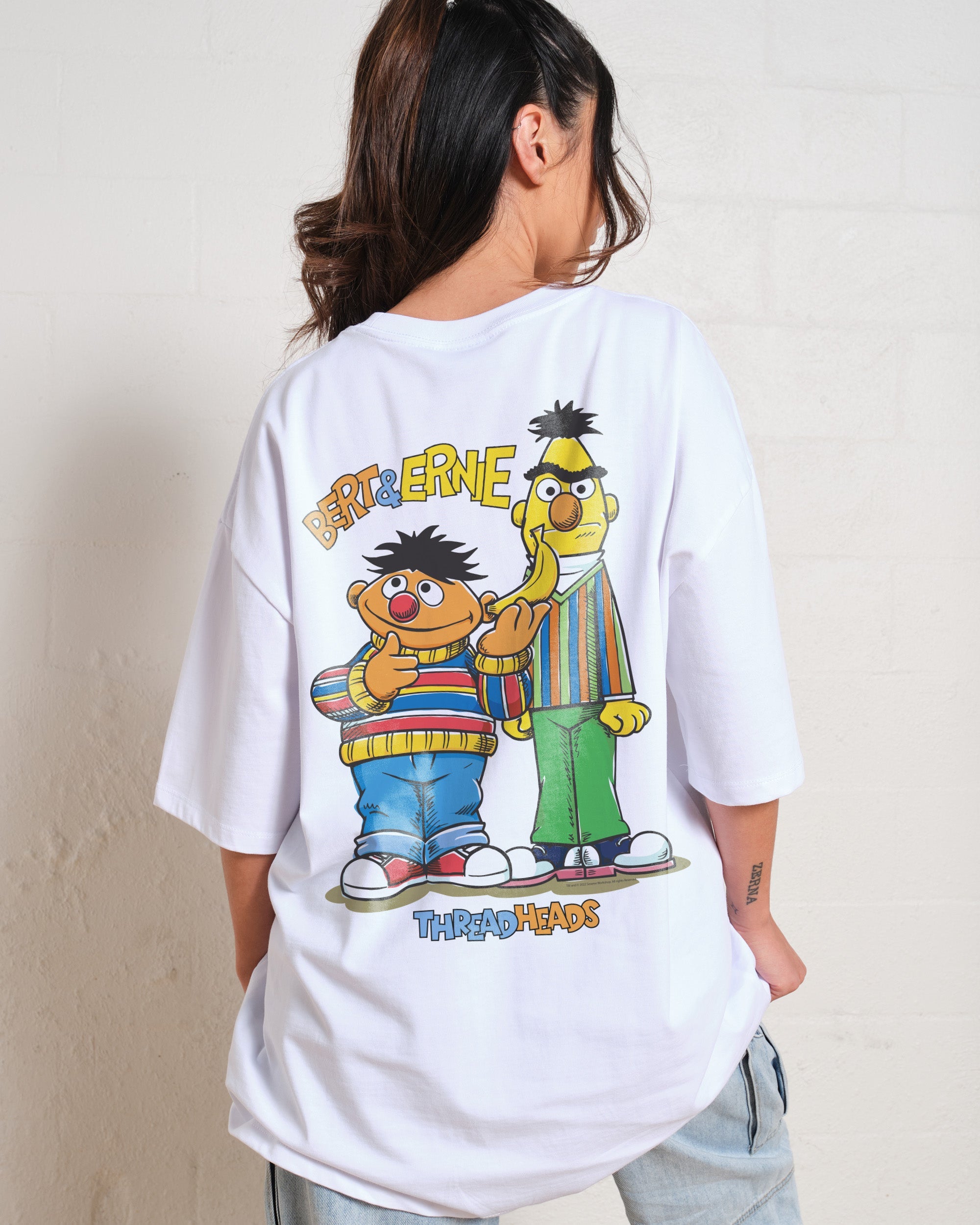 Bert And Ernie Driving Me Bananas Oversized Tee