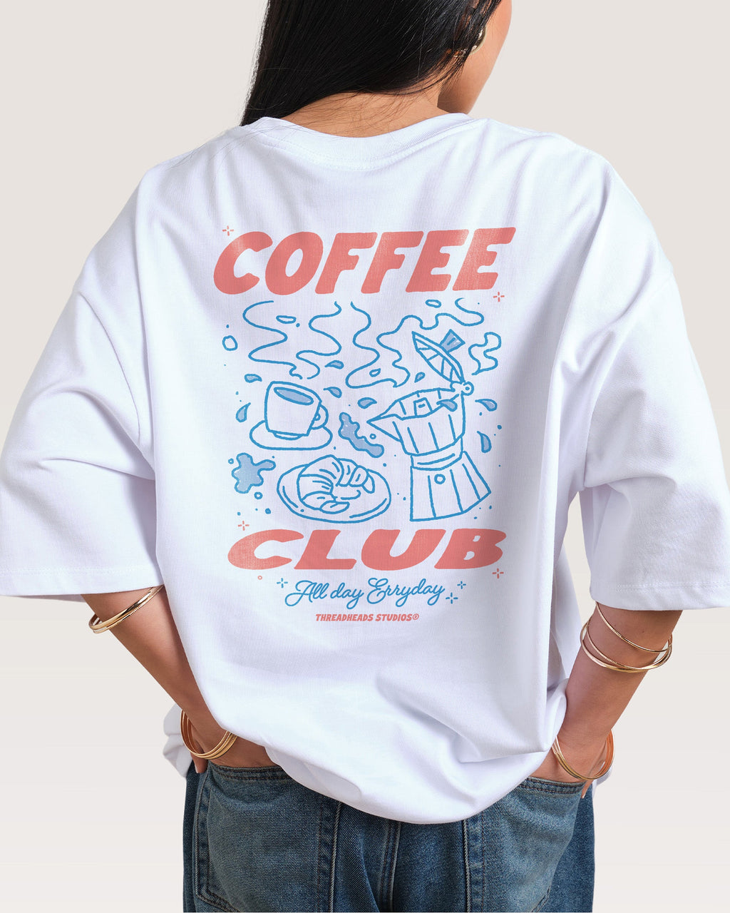 Coffee Club Oversized Tee
